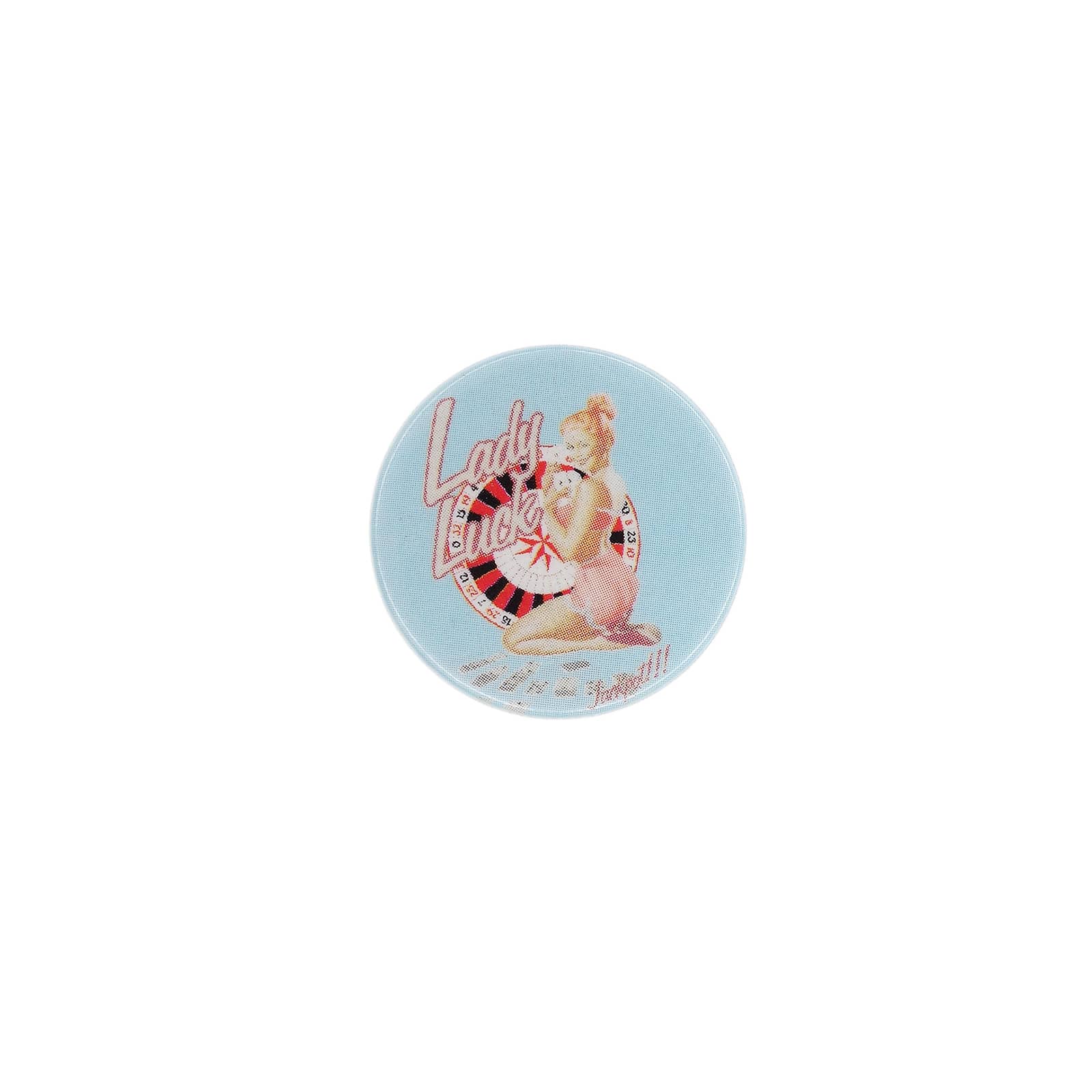 Lady Luck ピンナップガール 缶バッジ バッチ