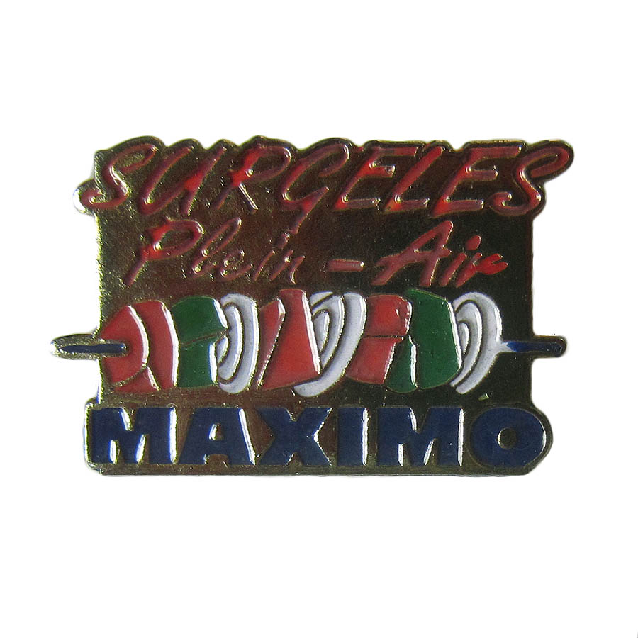 フランス ピンズ MAXIMO バーベキュー 串焼き  レトロ ピンバッジ