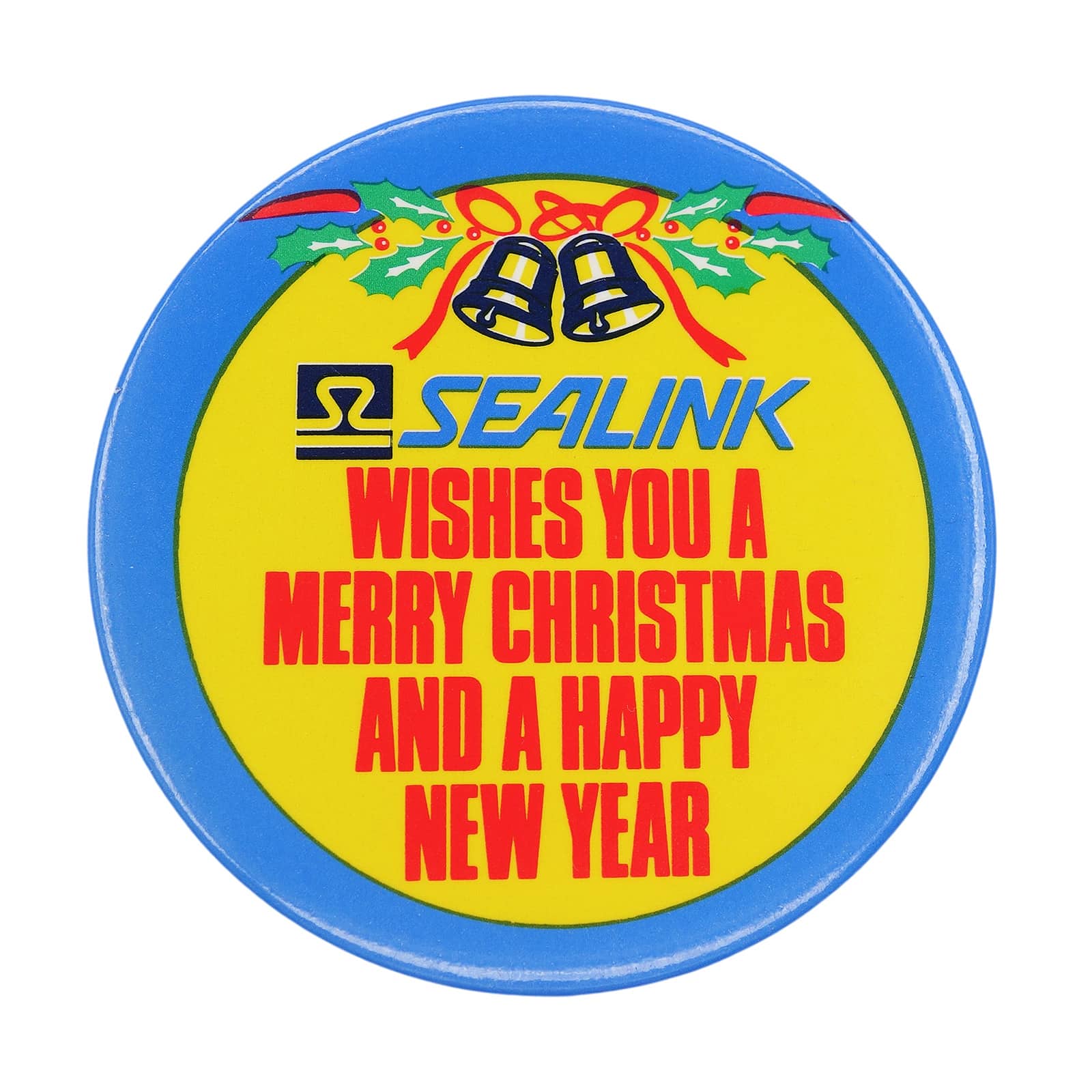 フェリー会社 SEALINK 缶バッジ バッチ クリスマス&新年記念