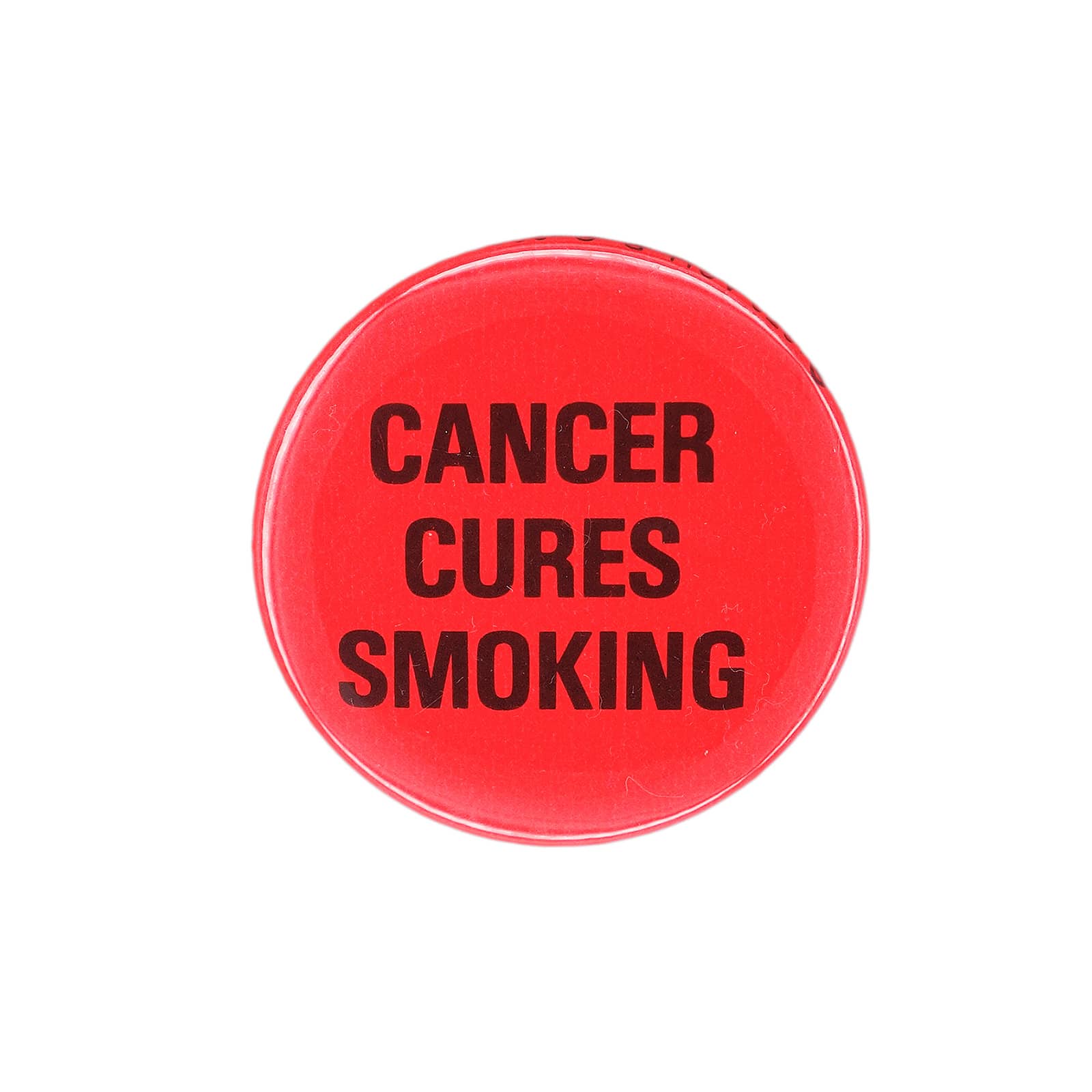 CANCER CURES SMOKING 缶バッジ バッチ