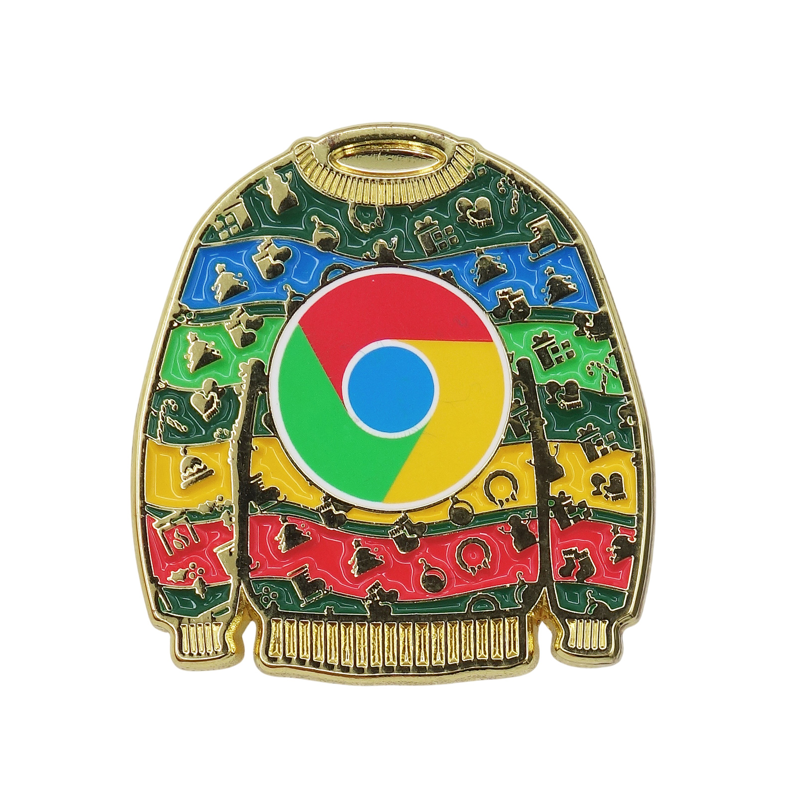 Google Chrome アグリー・クリスマス・セーター ピンズ