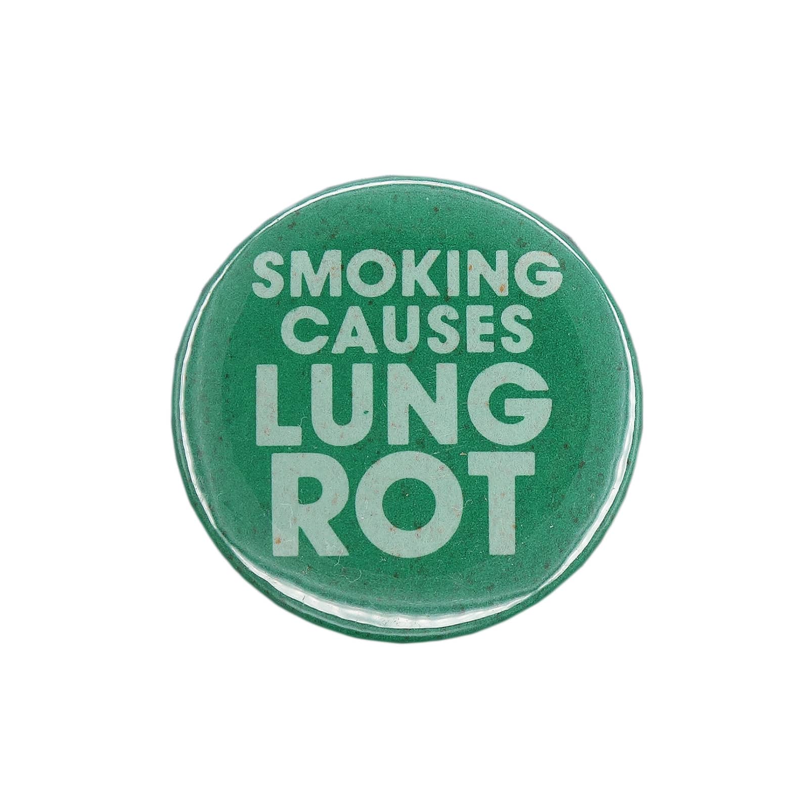 SMOKING CAUSES LNG ROT 缶バッジ バッチ