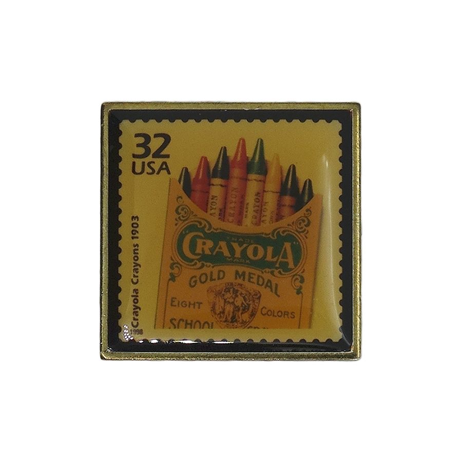 CRAYOLA クレヨン 32セント 切手型 ピンズ USA
