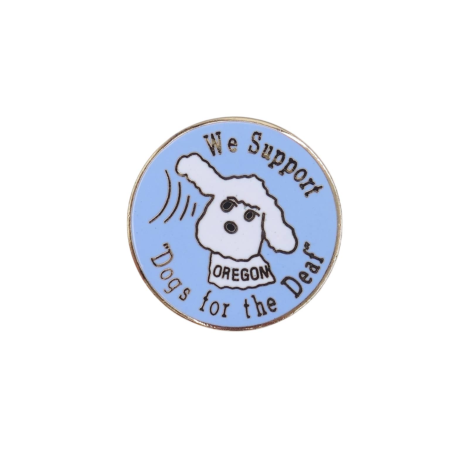 We Support Dogs for the Deaf 聴導犬 ピンバッジ ブローチ