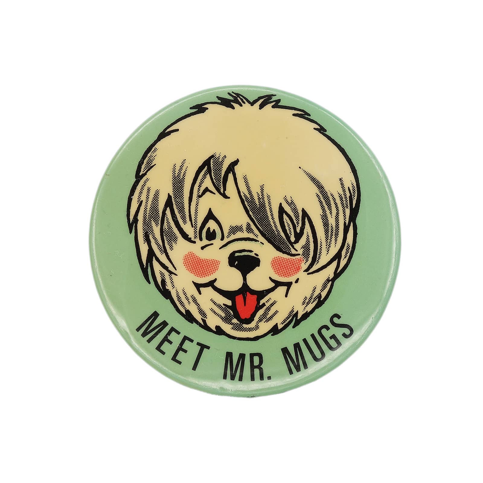 MEET MR. MUGS 缶バッジ バッチ 犬のキャラクター