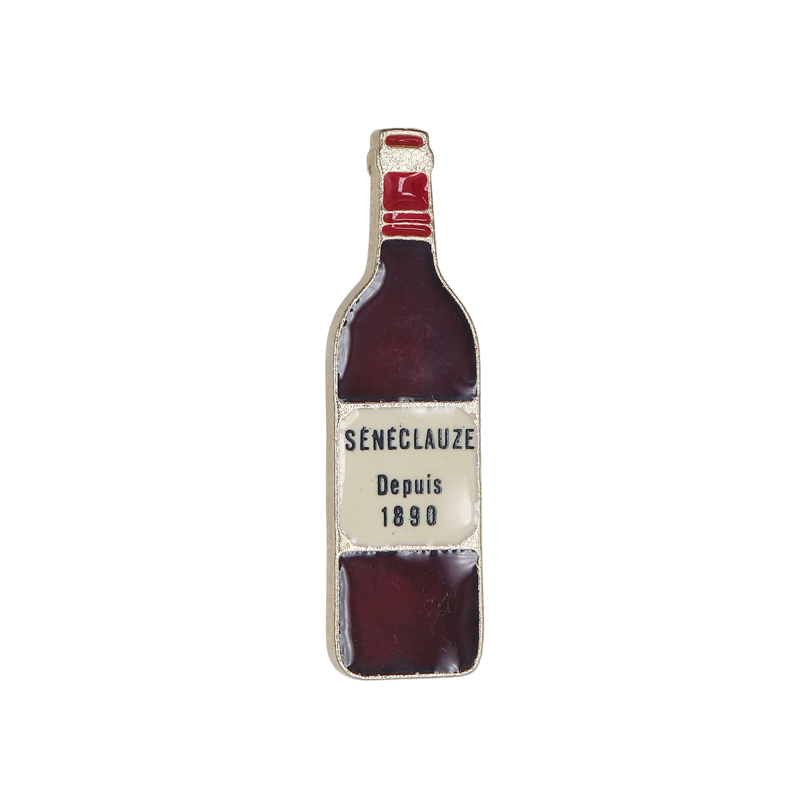 SENECLAUZE ワイン ボトル型 ピンズ 酒 ワインレッド