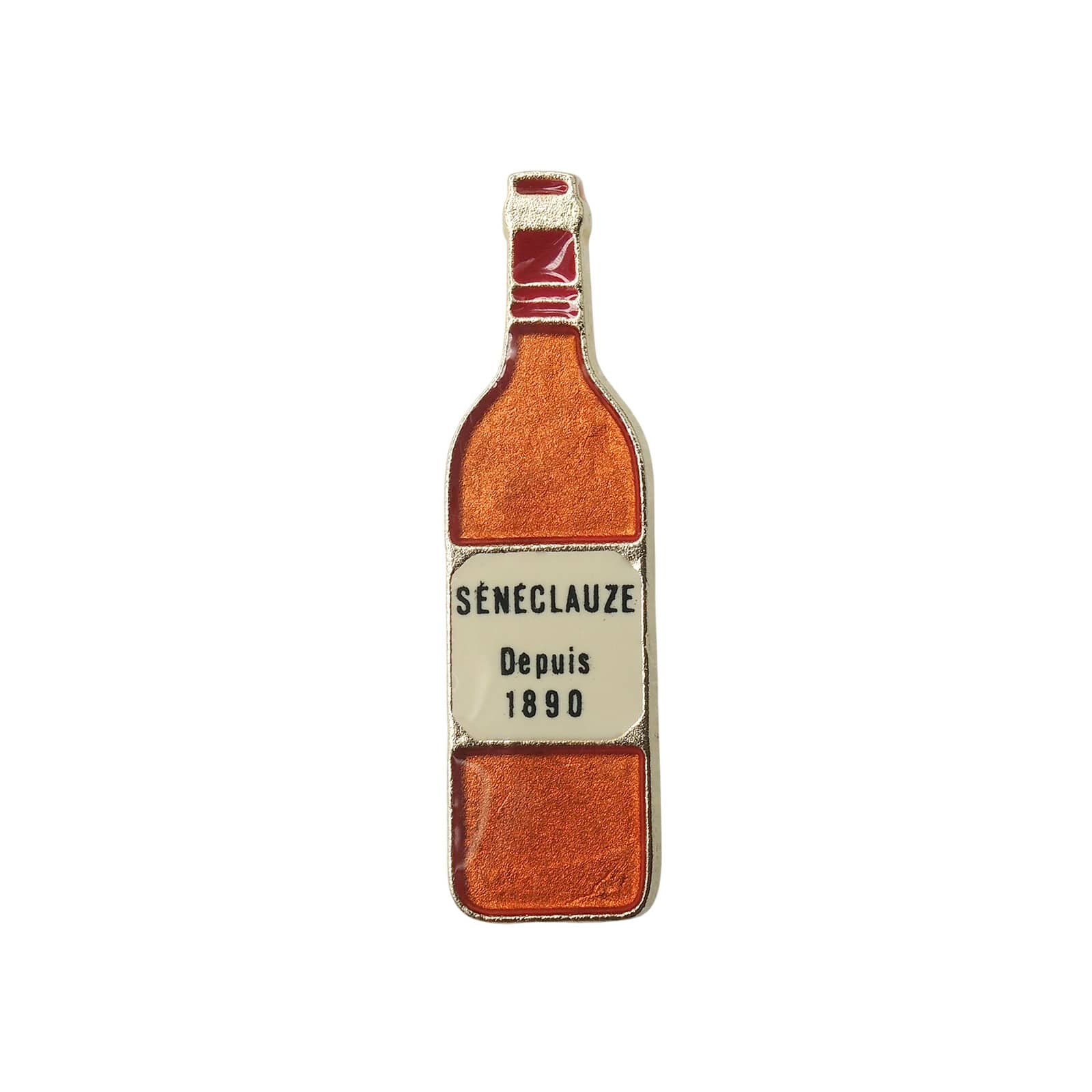 SENECLAUZE ワイン ボトル型 ピンズ 酒 オレンジ