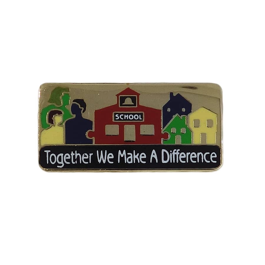 SCHOOL ピンズ Together We Make A Difference 留め具付き