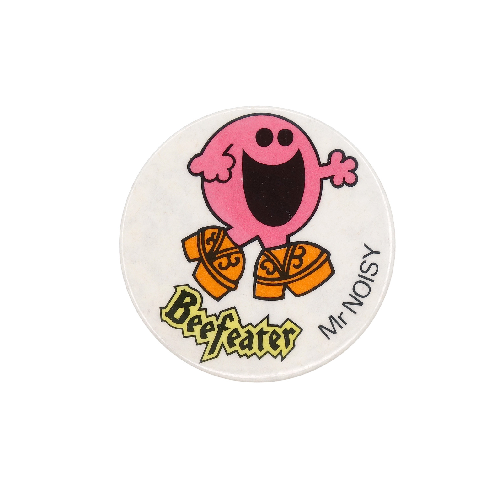 Beefeater 缶バッジ バッチ Mr NOISY 1981 ミスターメン