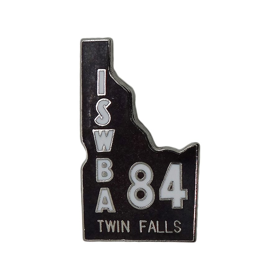 ISWBA 84 ボウリング ピンズ TWIN FALLS アイダホ州 地図型 留め具付き