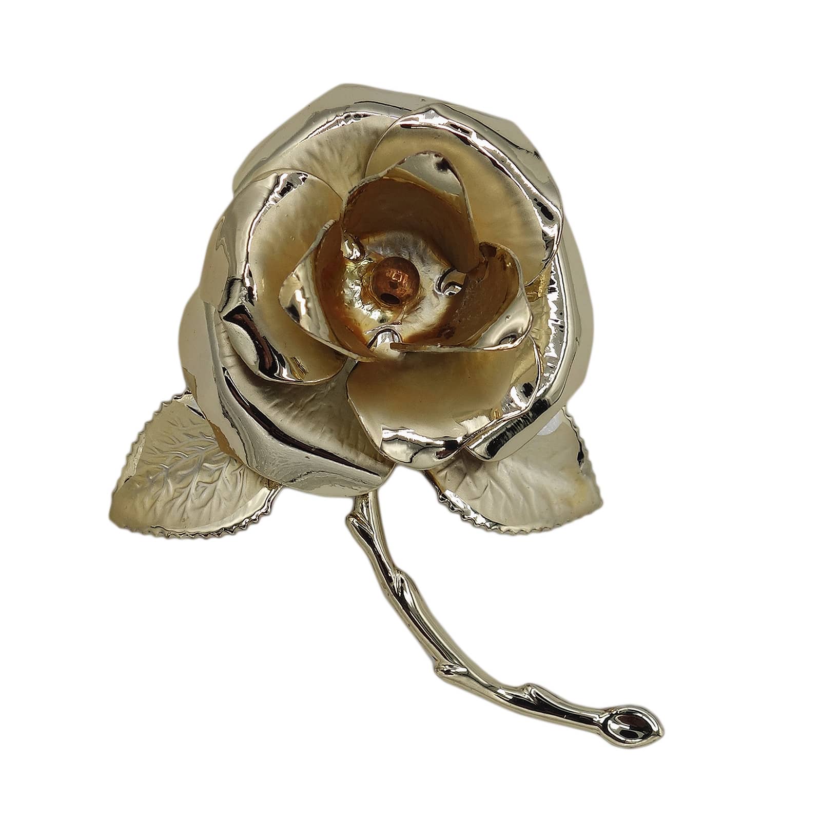 薔薇 ブローチ 金色 花