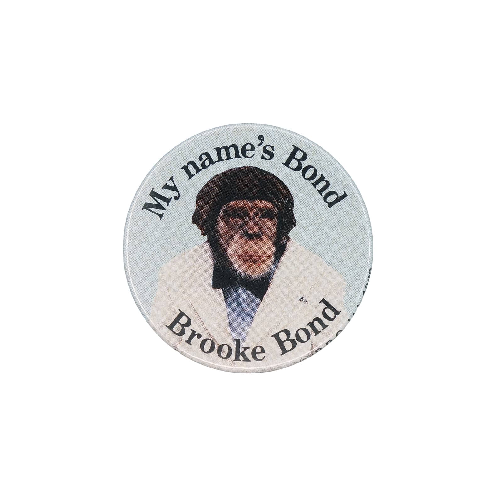 紅茶ブランド Brooke Bond ブルックボンド 缶バッジ バッチ チンパンジー