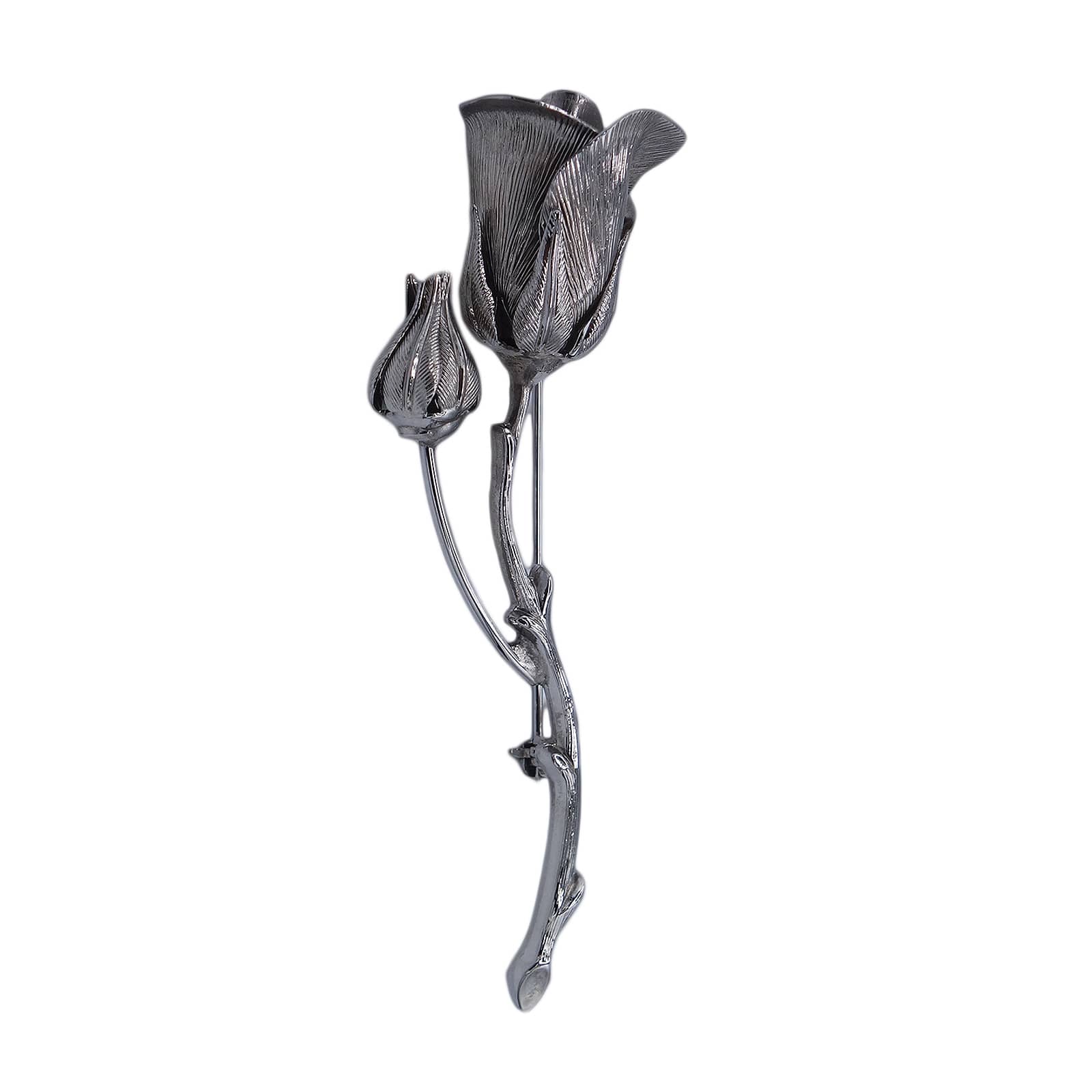 一輪の薔薇 ブローチ 花