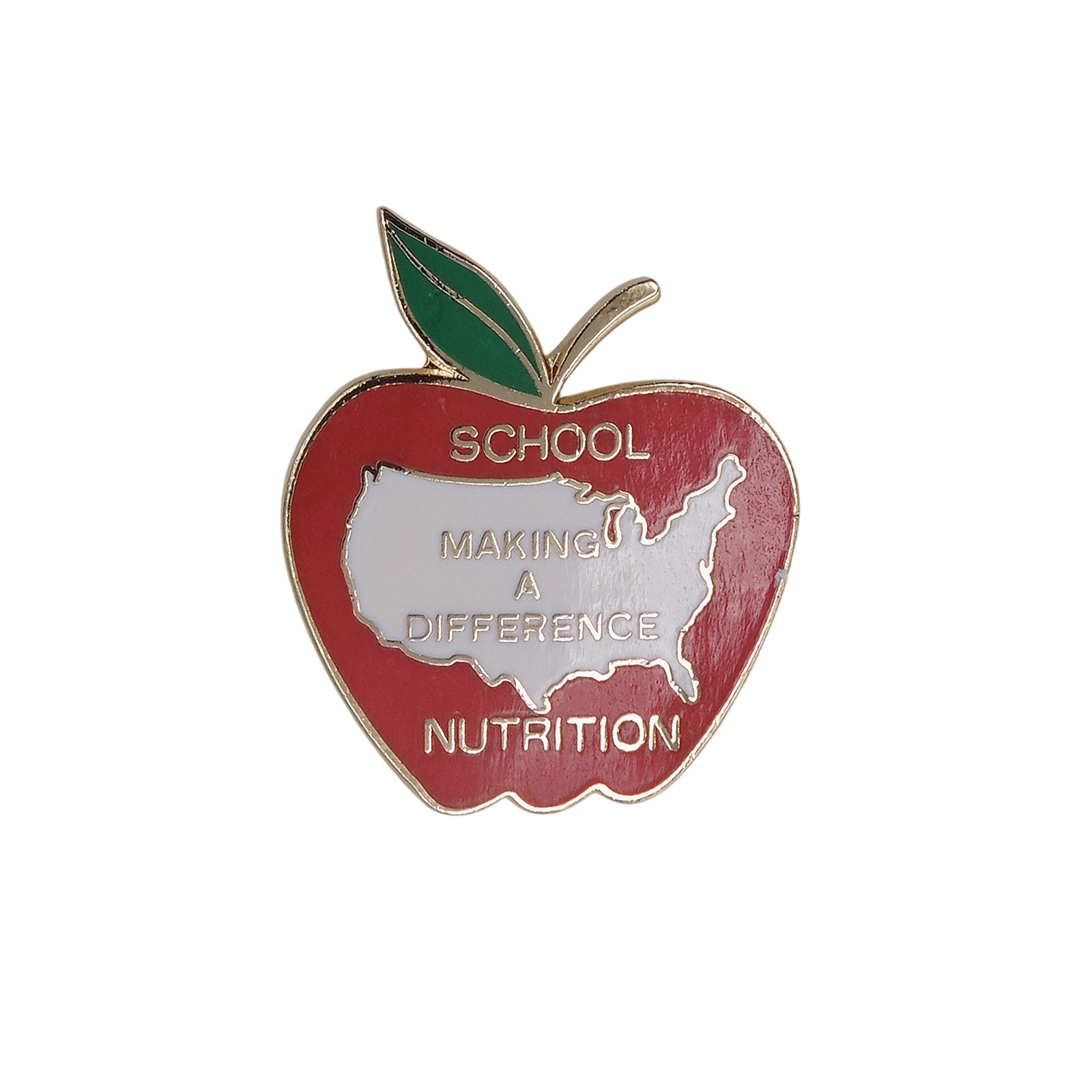 SCHOOL MAKING A DIFFERENCE NUTRITION リンゴ型 ピンズ