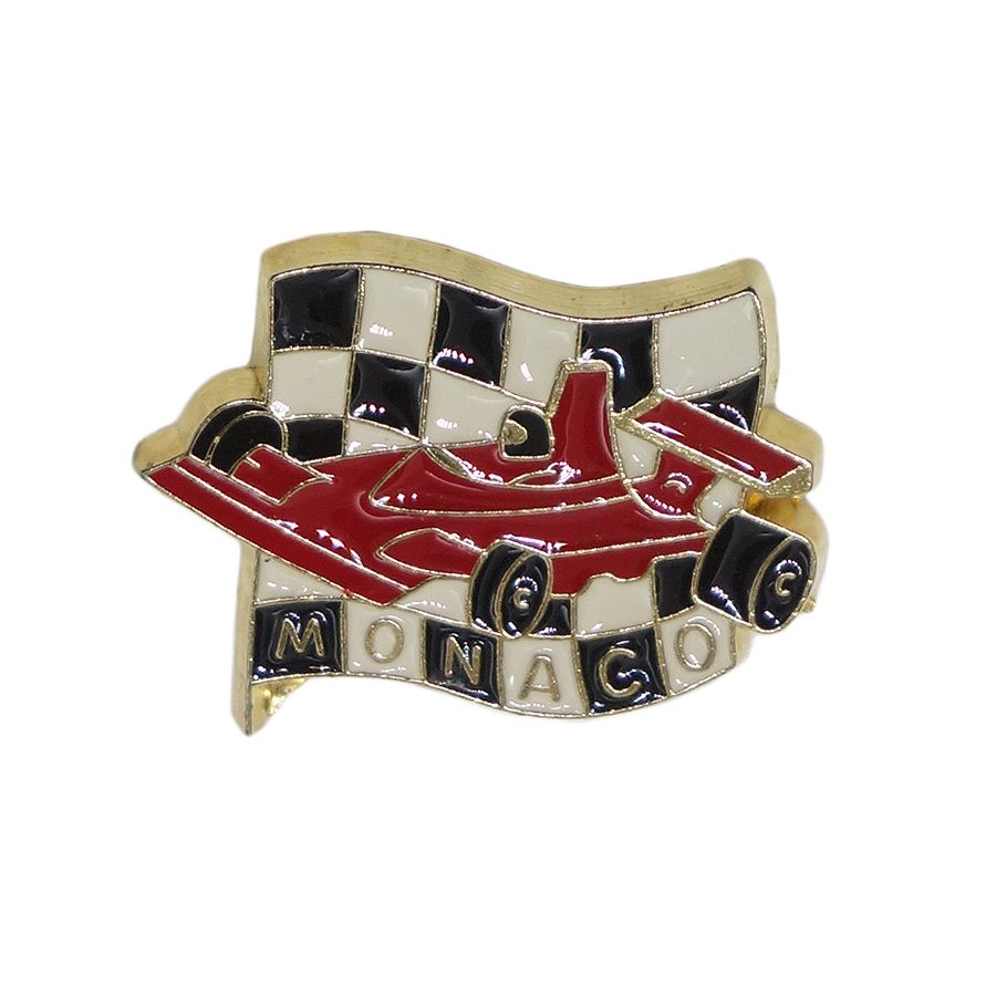 MONACO F1 チェッカーフラッグ レーシングカー  ピンズ