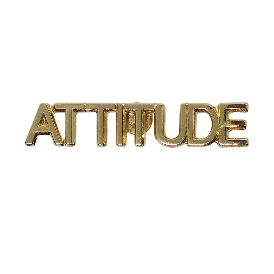 ATTITUDE 金色 ピンズ 留め具付き