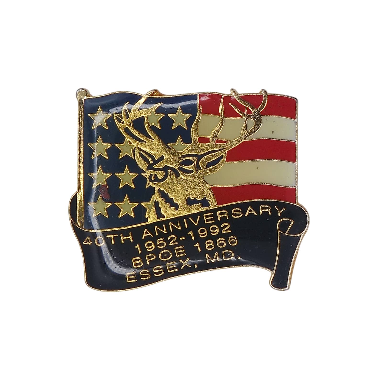 BPOE エルクス慈善保護団体 Essex Elks Lodge #1866 ピンズ