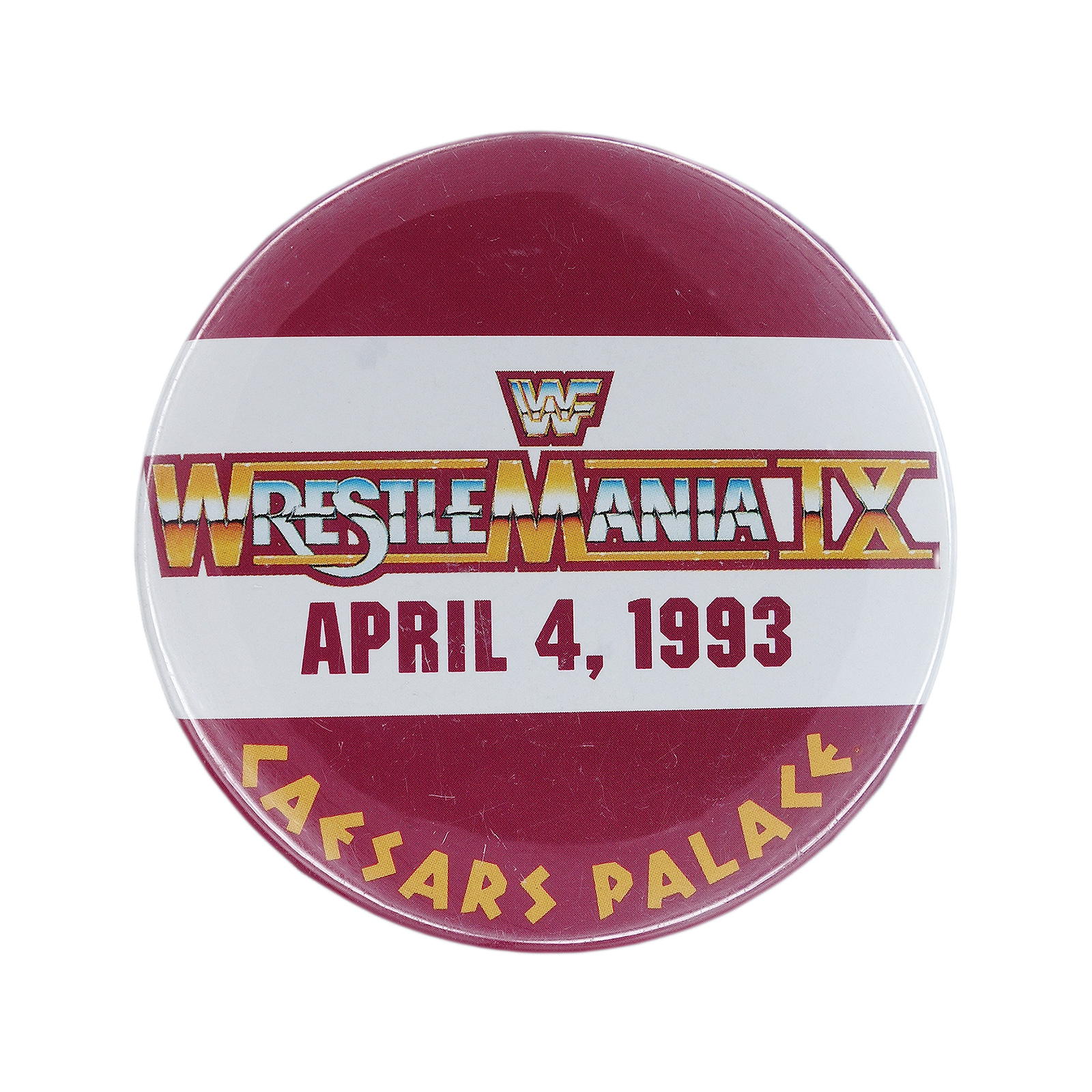 WWF 1993 WRESTLE MANIA IX レッスルマニア プロレス 缶バッジ
