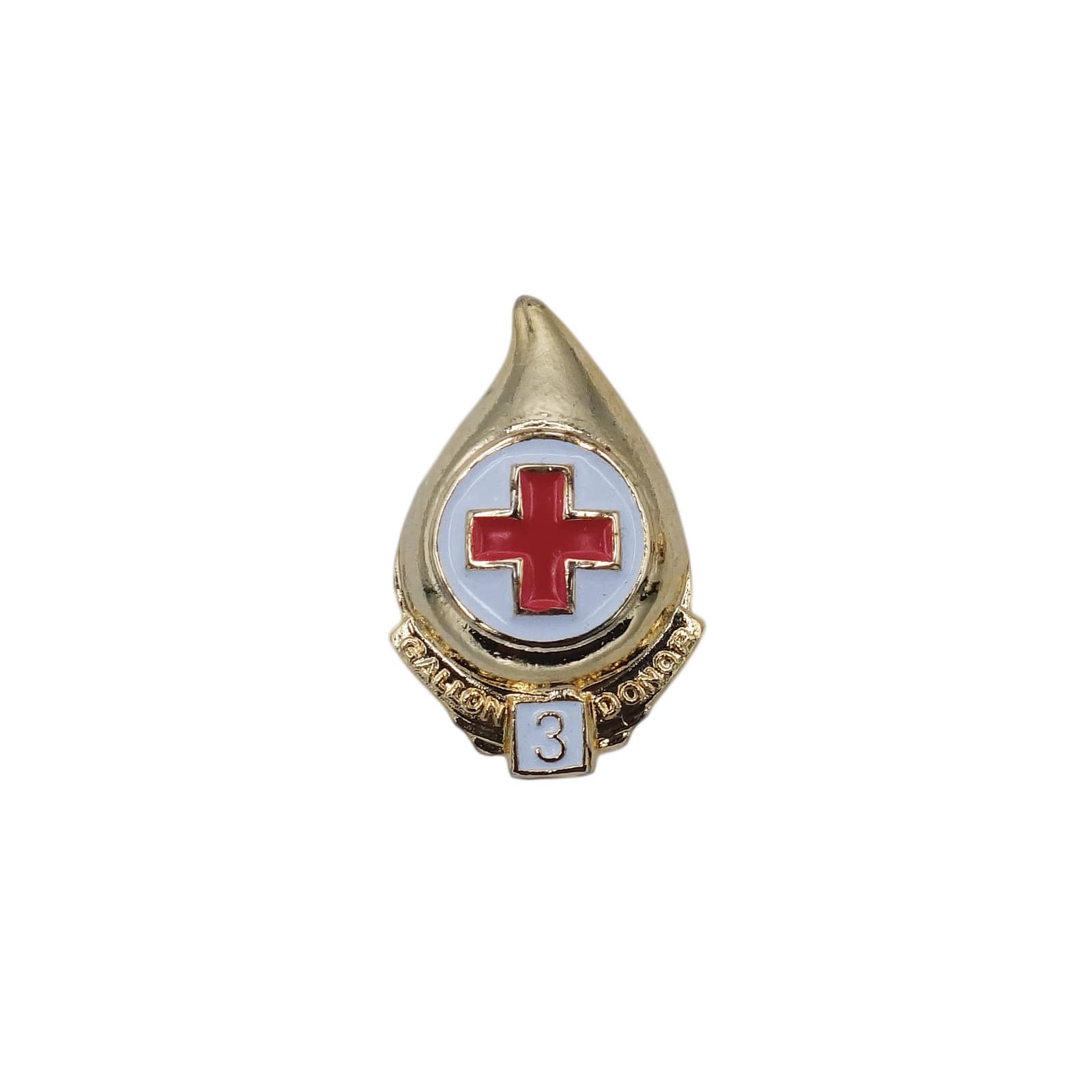 赤十字 献血 ピンズ RED CROSS レッドクロス 3 Gallon Blood Donor