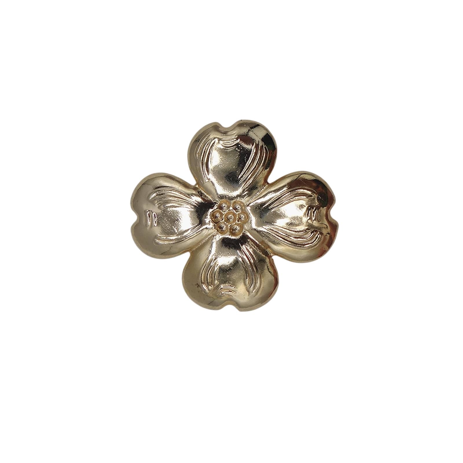 ハナミズキ 花 ピンズ 金色