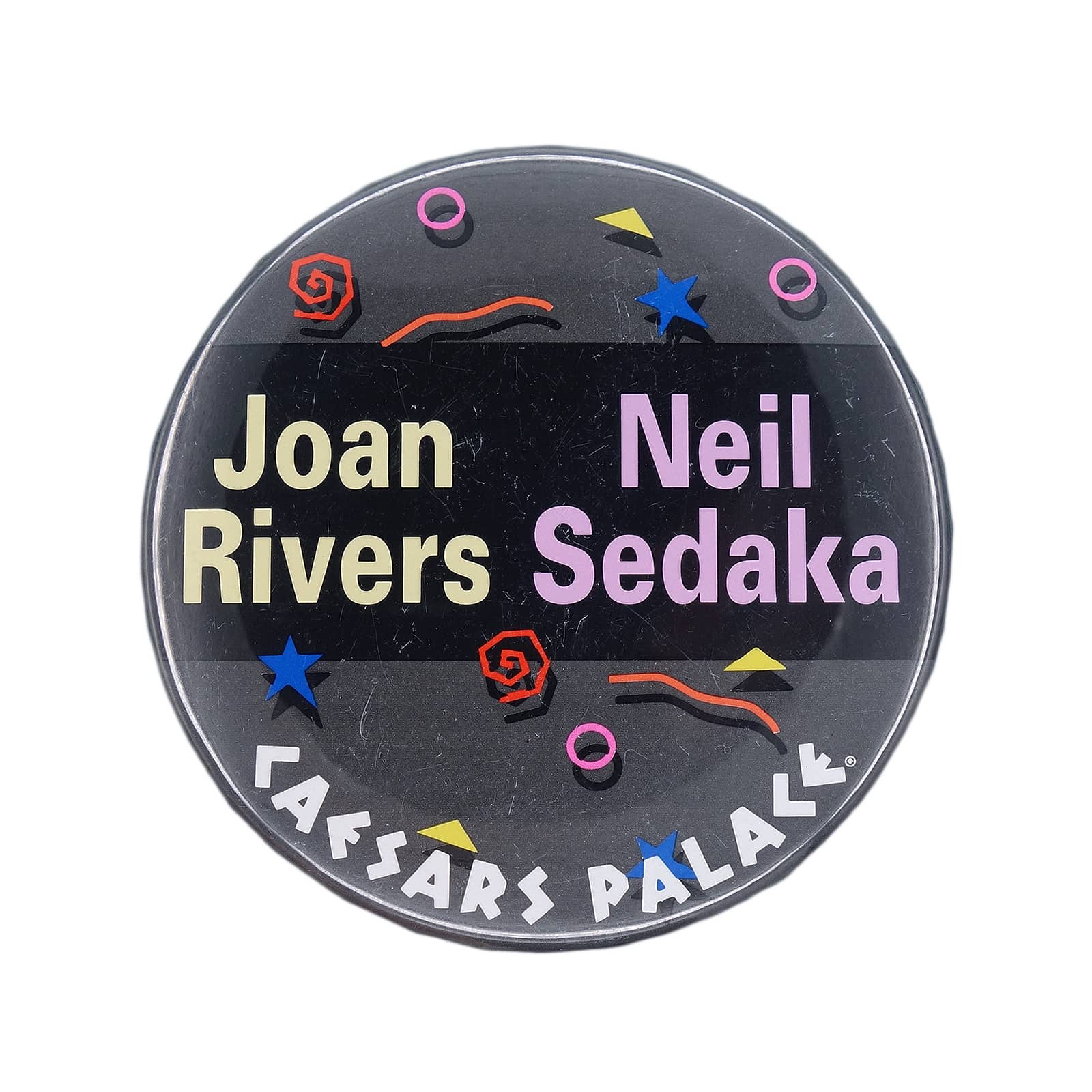 Joan Rivers & Neil Sedaka 缶バッジ CAESARS PALACE