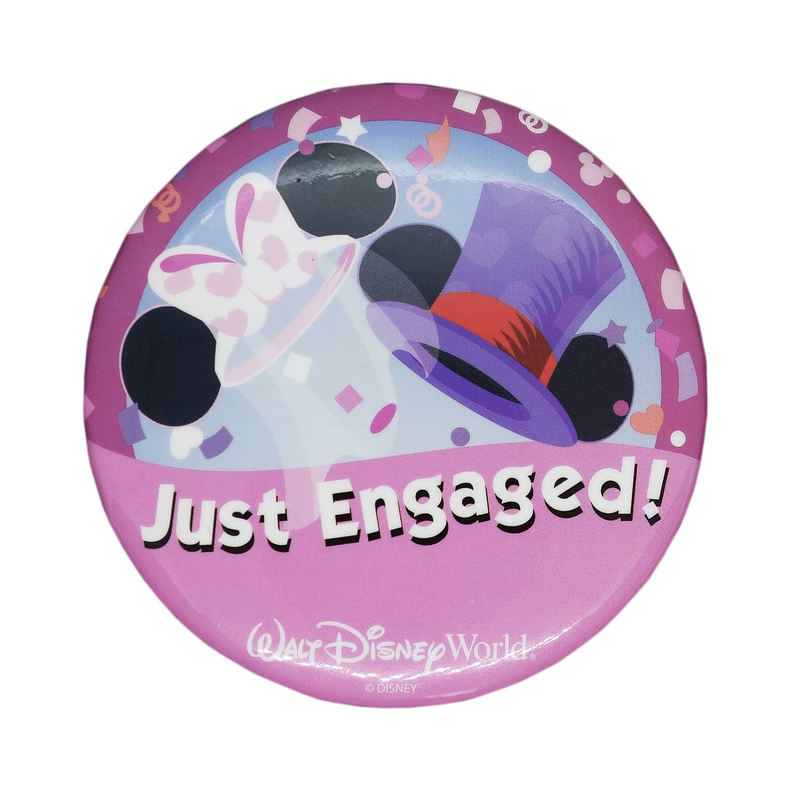 Walt Disney World ディズニー Just Engaged! 缶バッジ バッチ