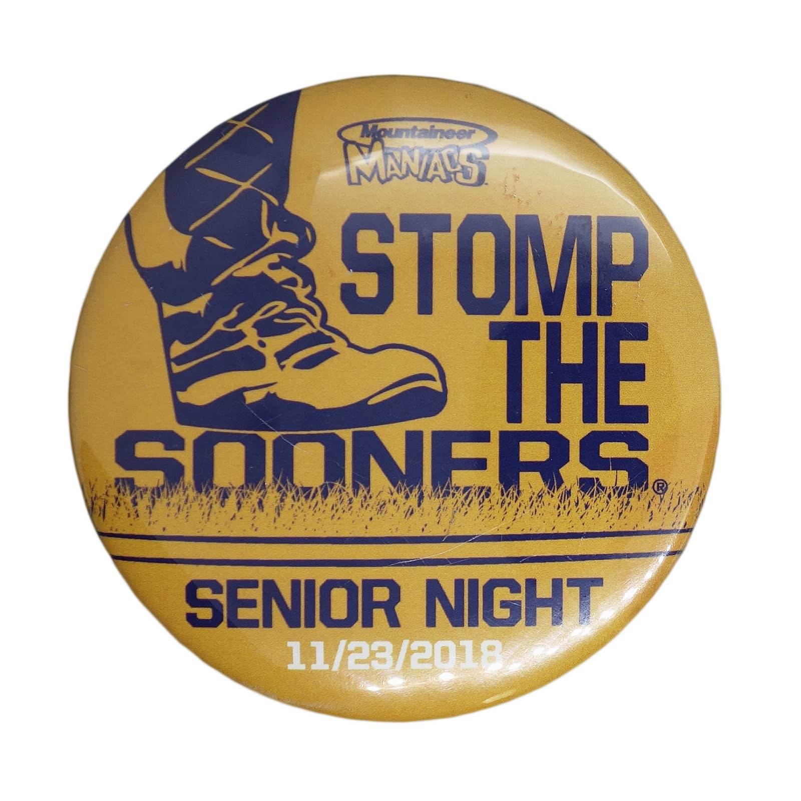 Mountaineer MANIACS 缶バッジ STOMP THE SOONERS