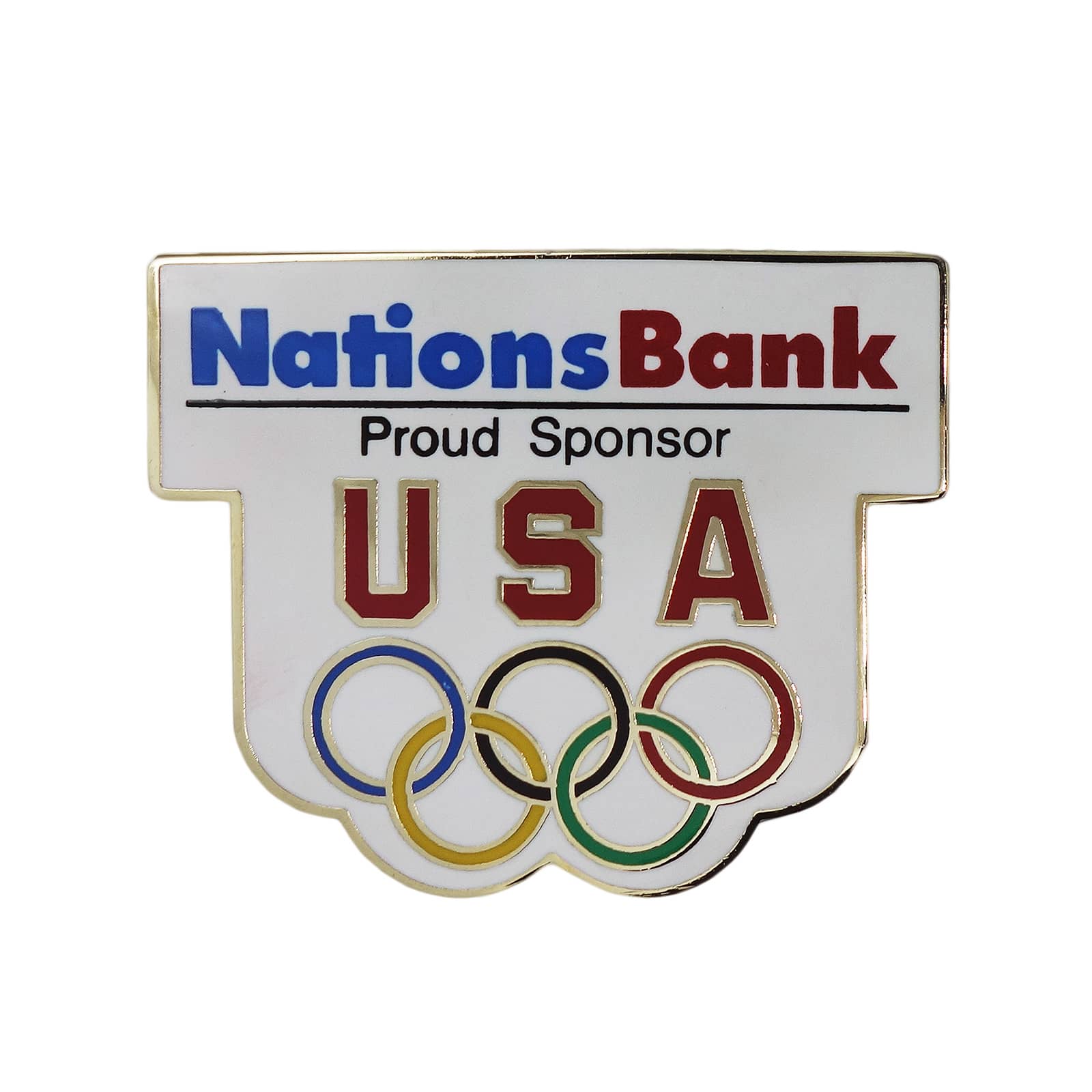 U.S. OLYMPIC TEAMS スポンサー ピンズ Nations Bank 留め具付き