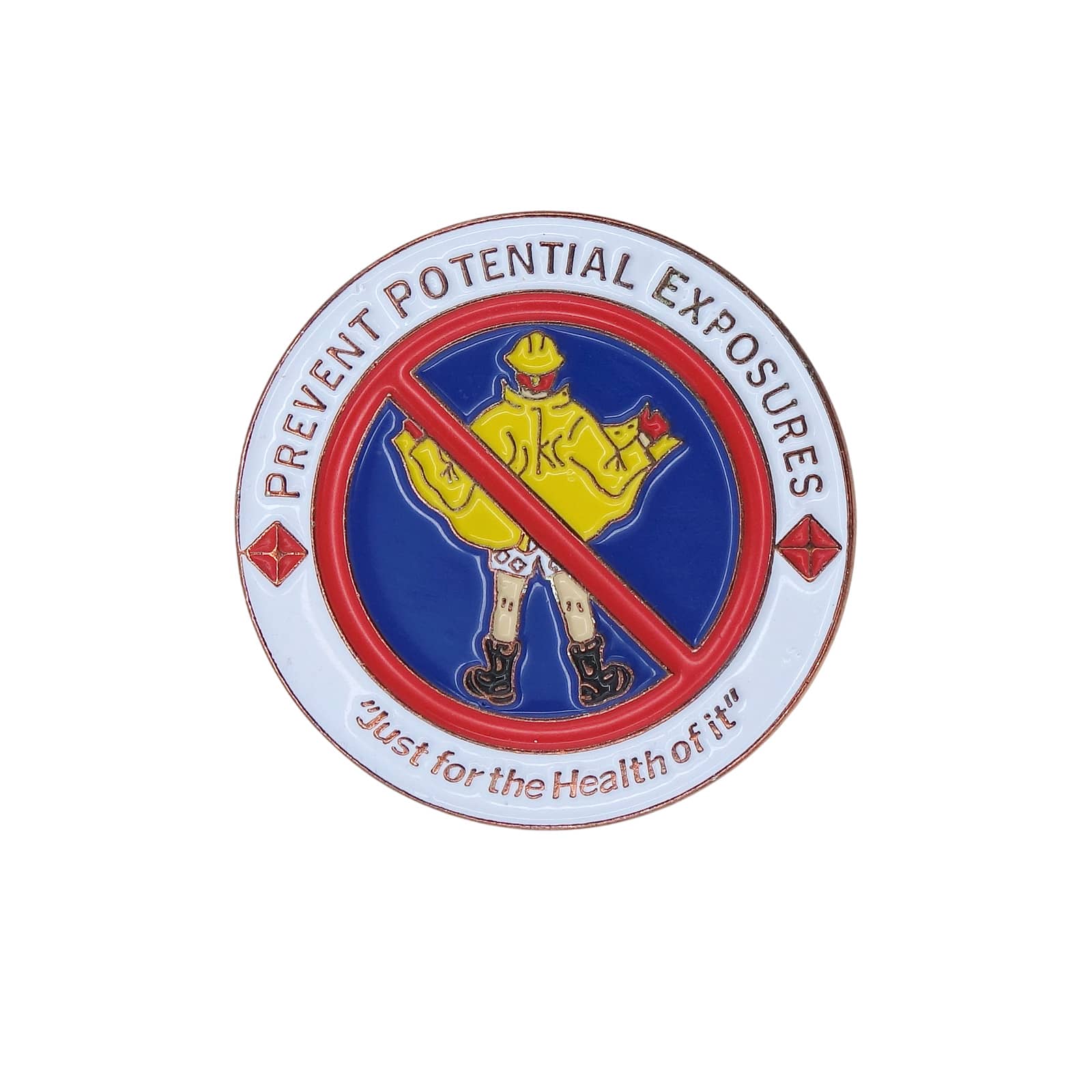 PREVENT POTENTIAL EXPOSURES 安全啓発 ピンズ露出狂