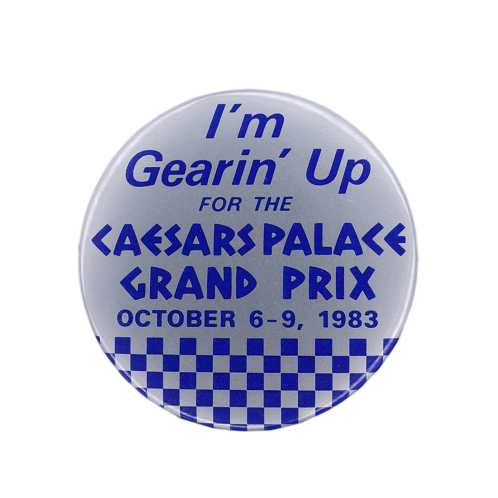 1983 CAESARS PALACE GRAND PRIX 缶バッジ カーレース