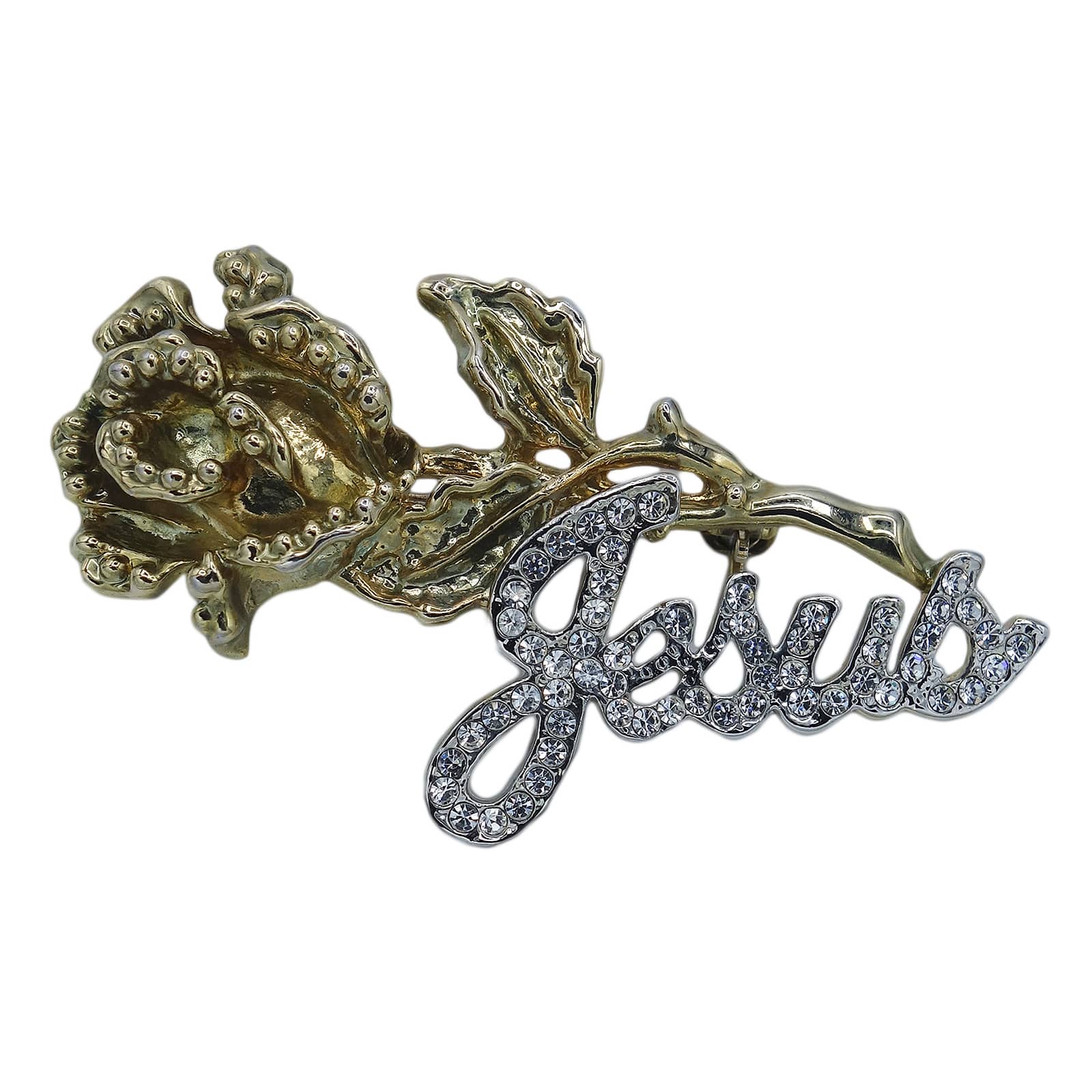 Jesus 薔薇 ブローチ