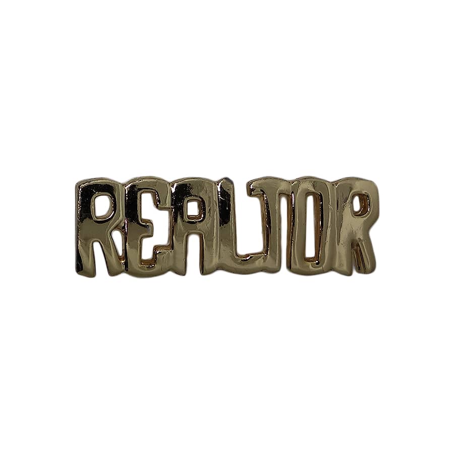 REALTOR ピンズ 金色 留め具付き