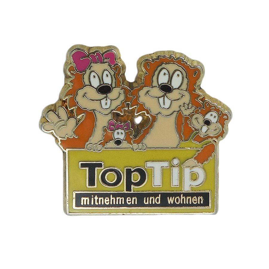 TopTip 家具屋 ピンズ 動物キャラクター 留め具付き