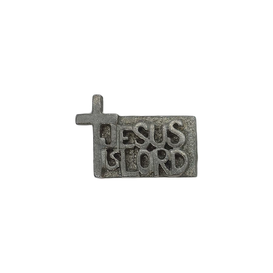 JESUS IS LORD ピンズ 十字架 クロス 留め具付き