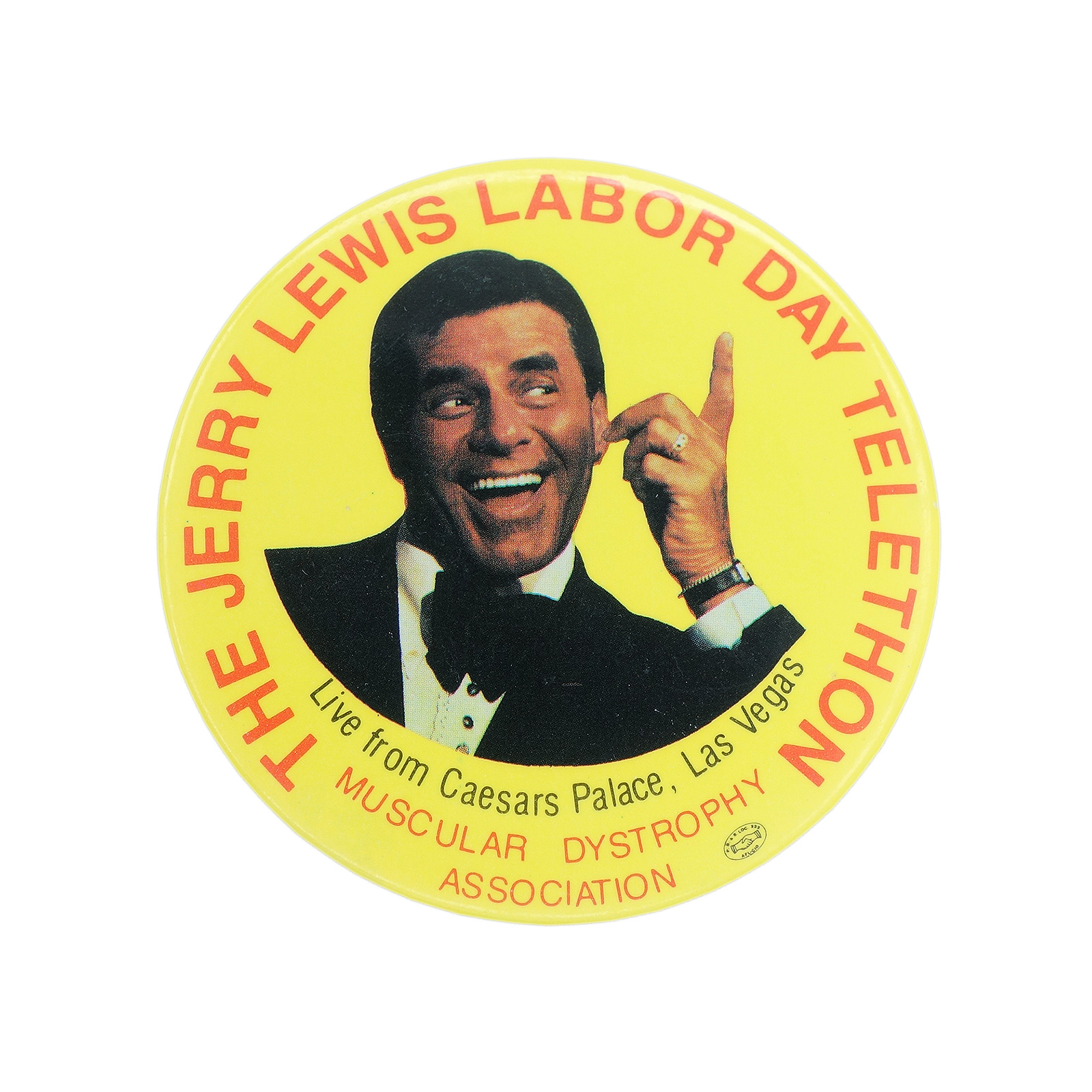 JERRY LEWIS LABOR DAY TELETHON 缶バッジ CAESARS PALACE
