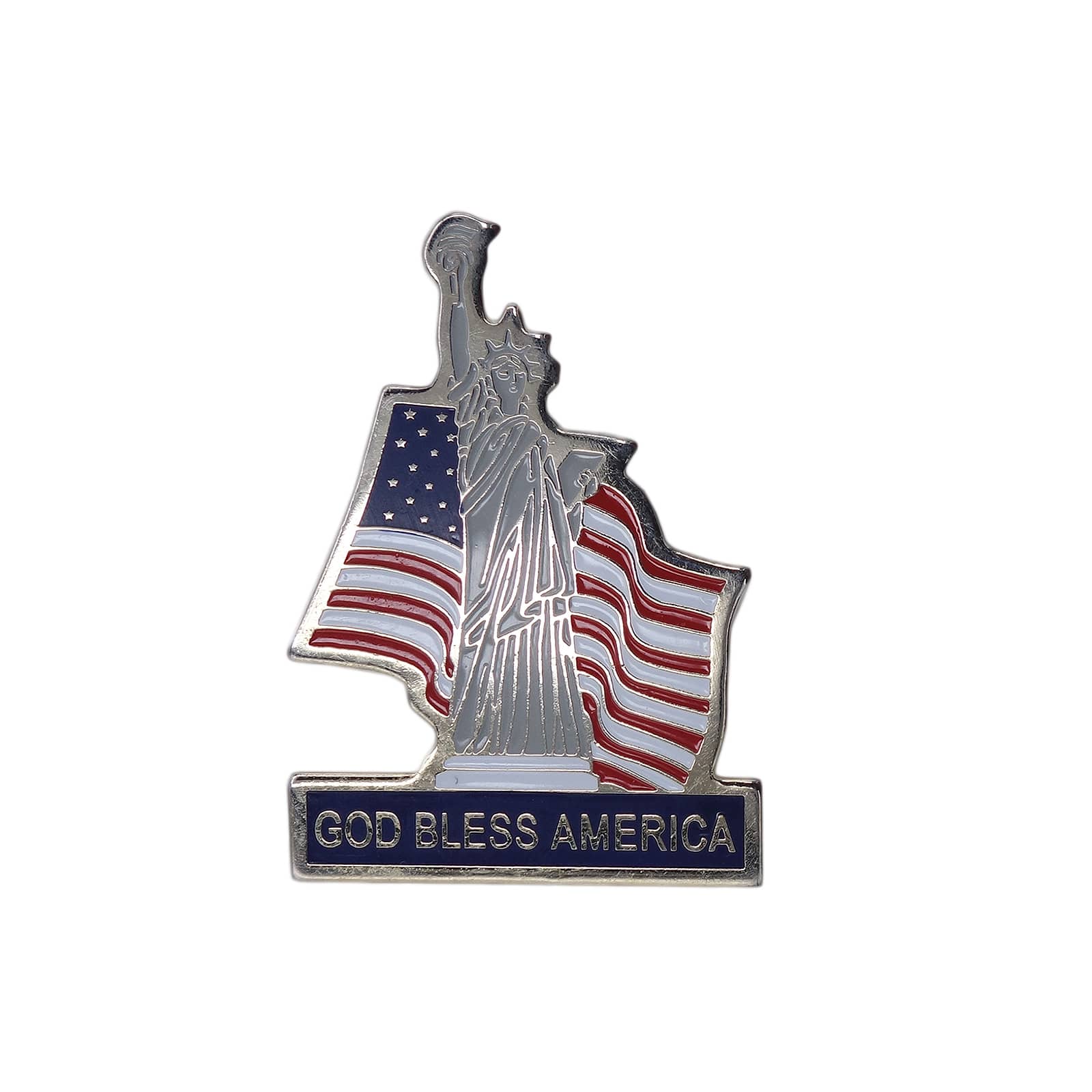 GOD BLESS AMERICA 自由の女神 星条旗 ピンズ