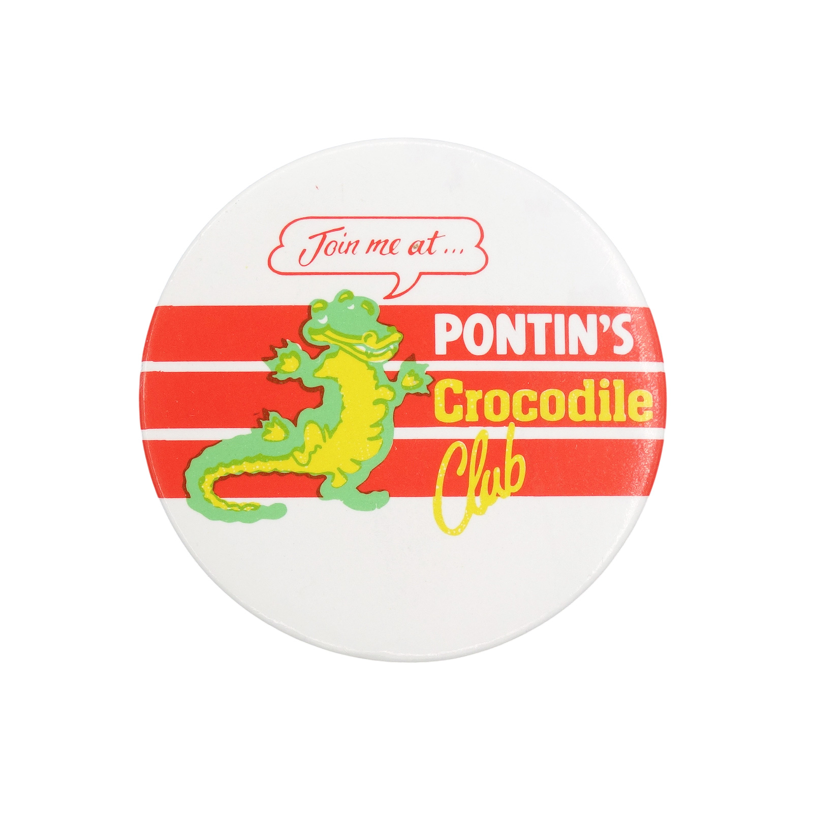 PONTIN'S Crocodile Club  缶バッジ バッチ