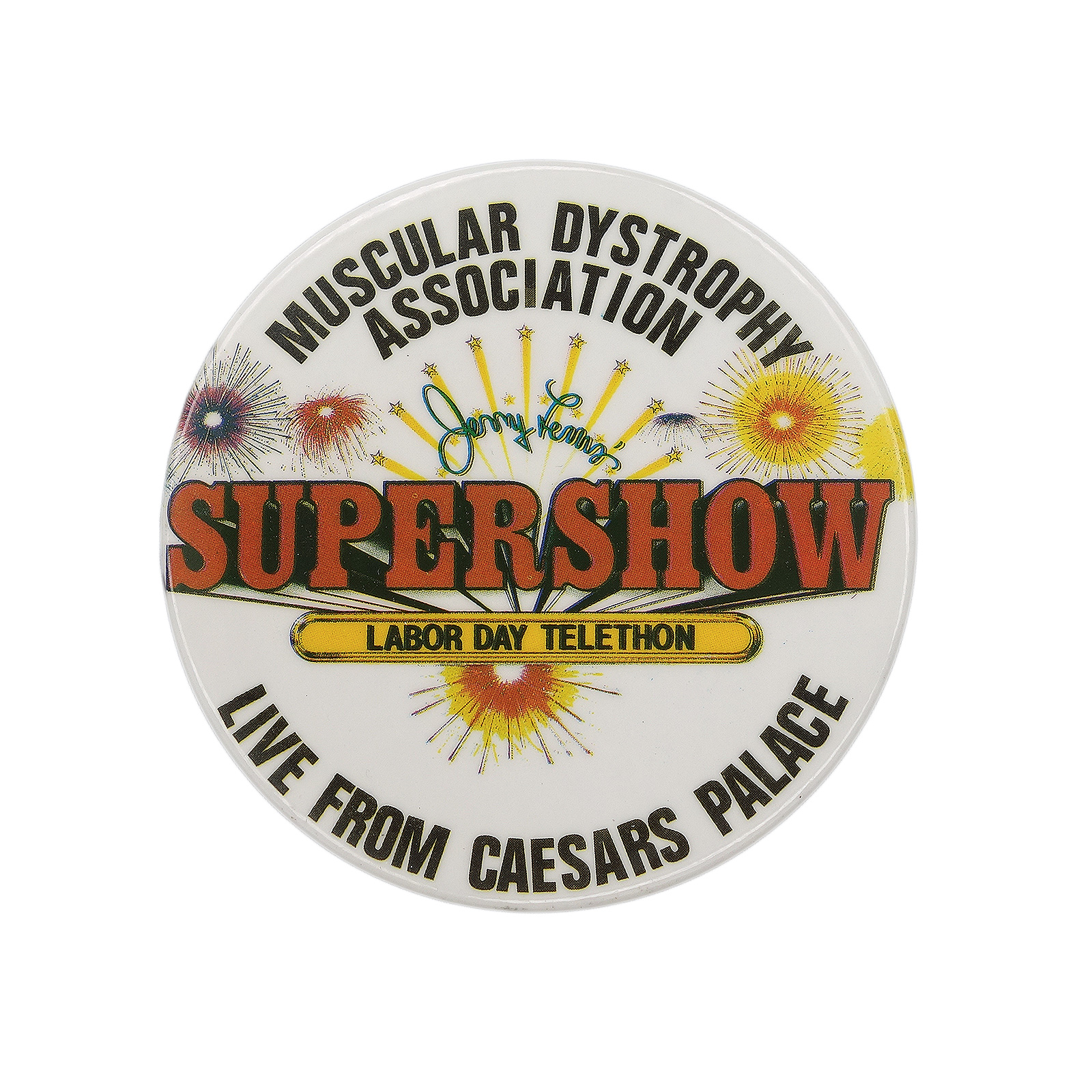 JERRY LEWIS LABOR DAY TELETHON 缶バッジ CAESARS PALACE