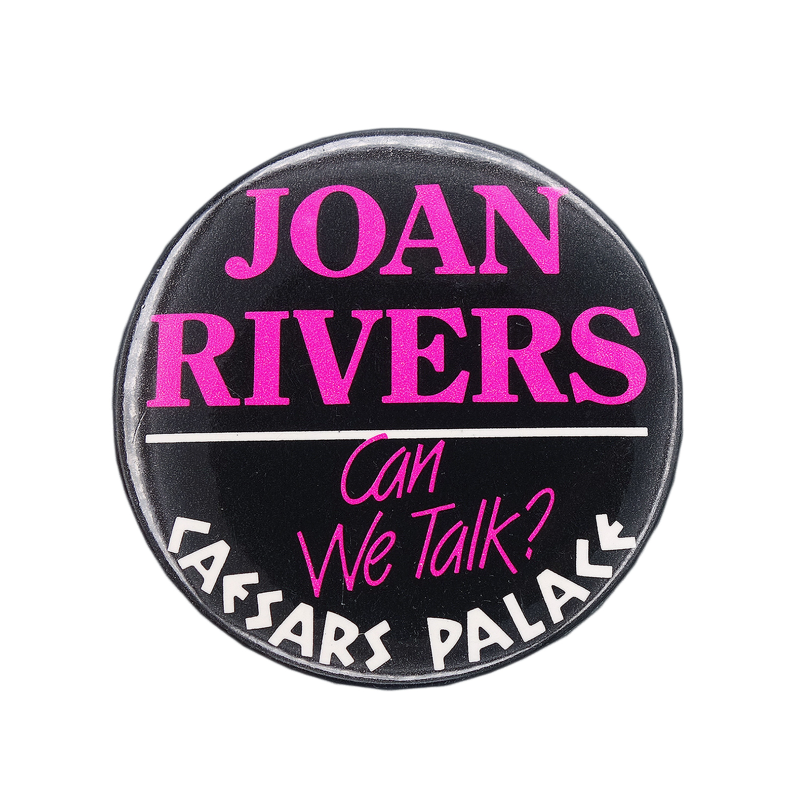 Joan Rivers ジョーン・リバーズ 缶バッジ コメディアン CAESARS PALACE