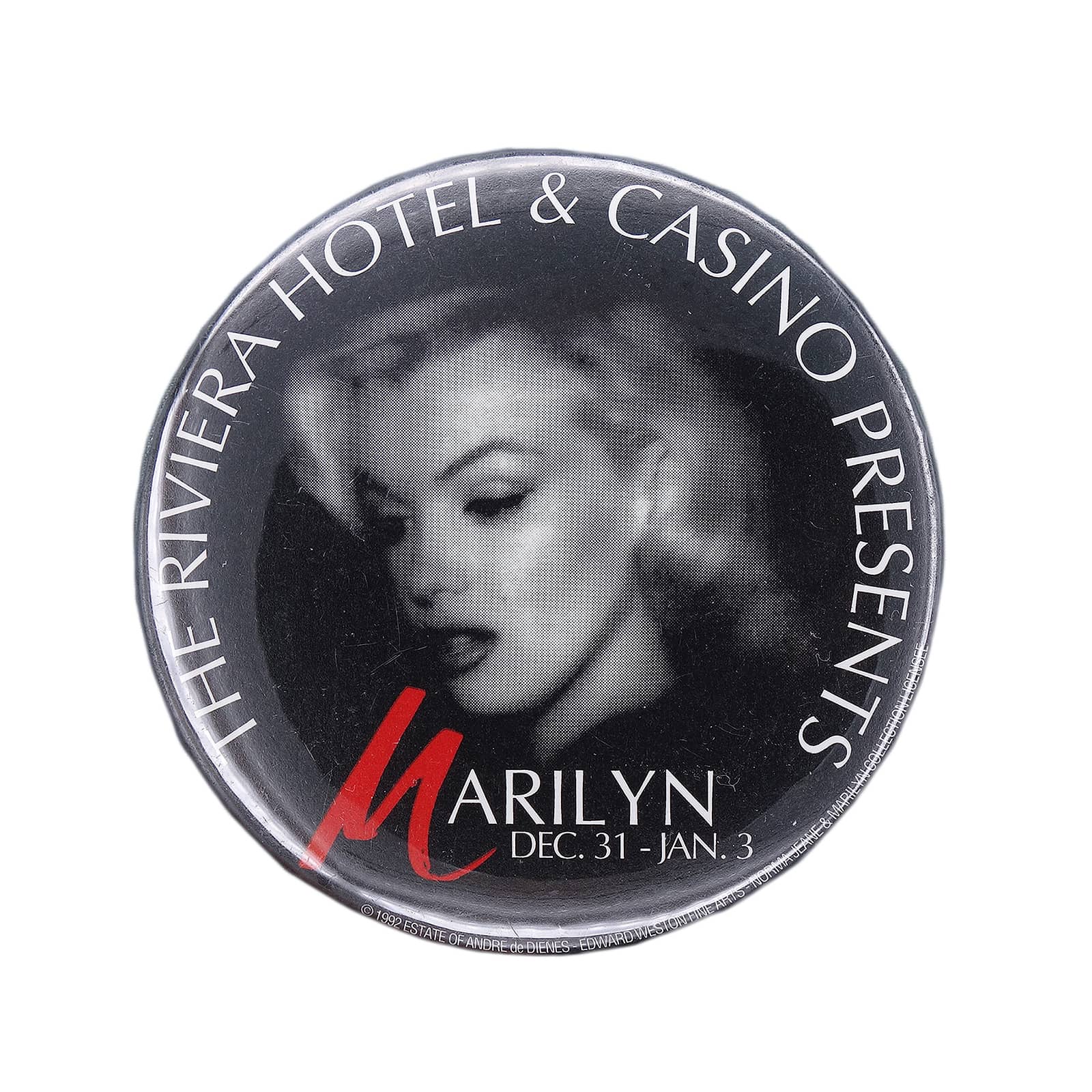 MARILYN マリリン・モンロー 缶バッジ THE RIVIERA HOTEL & CASINO
