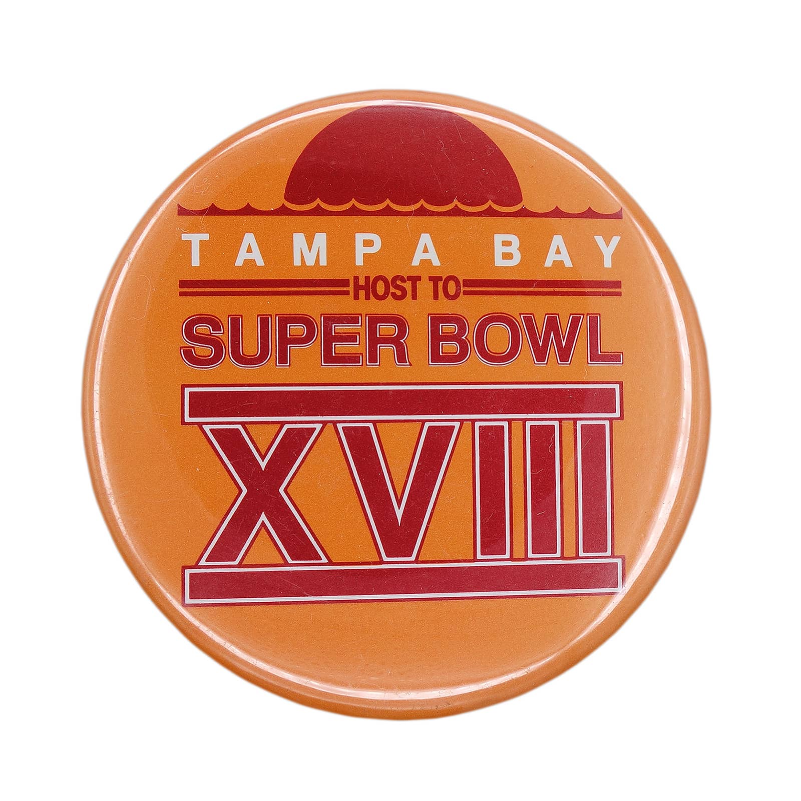 1984 NFL Football SuperBowl XVIII 缶バッジ アメリカンフットボール