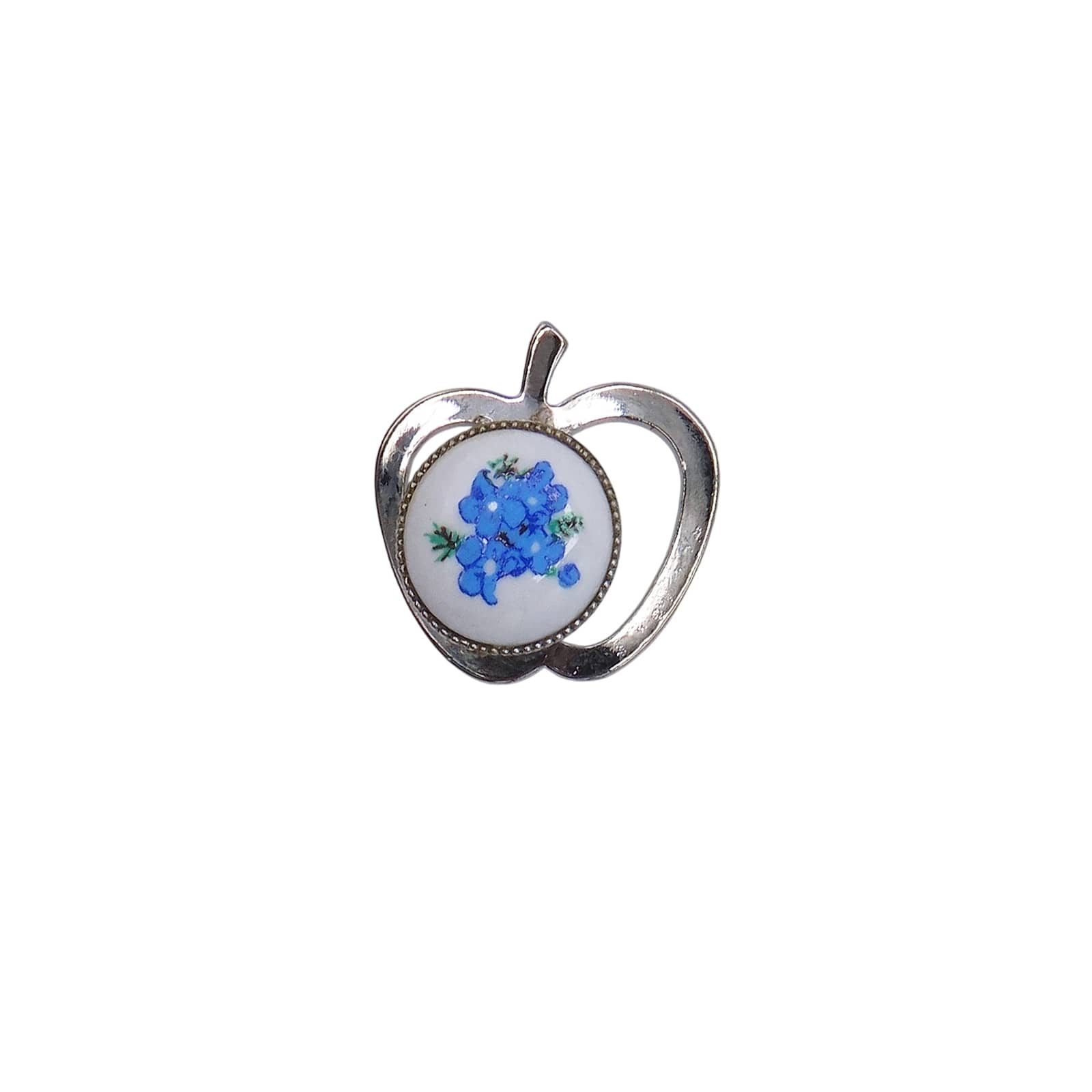 ワスレナグサ 花 リンゴ型 ピンズ
