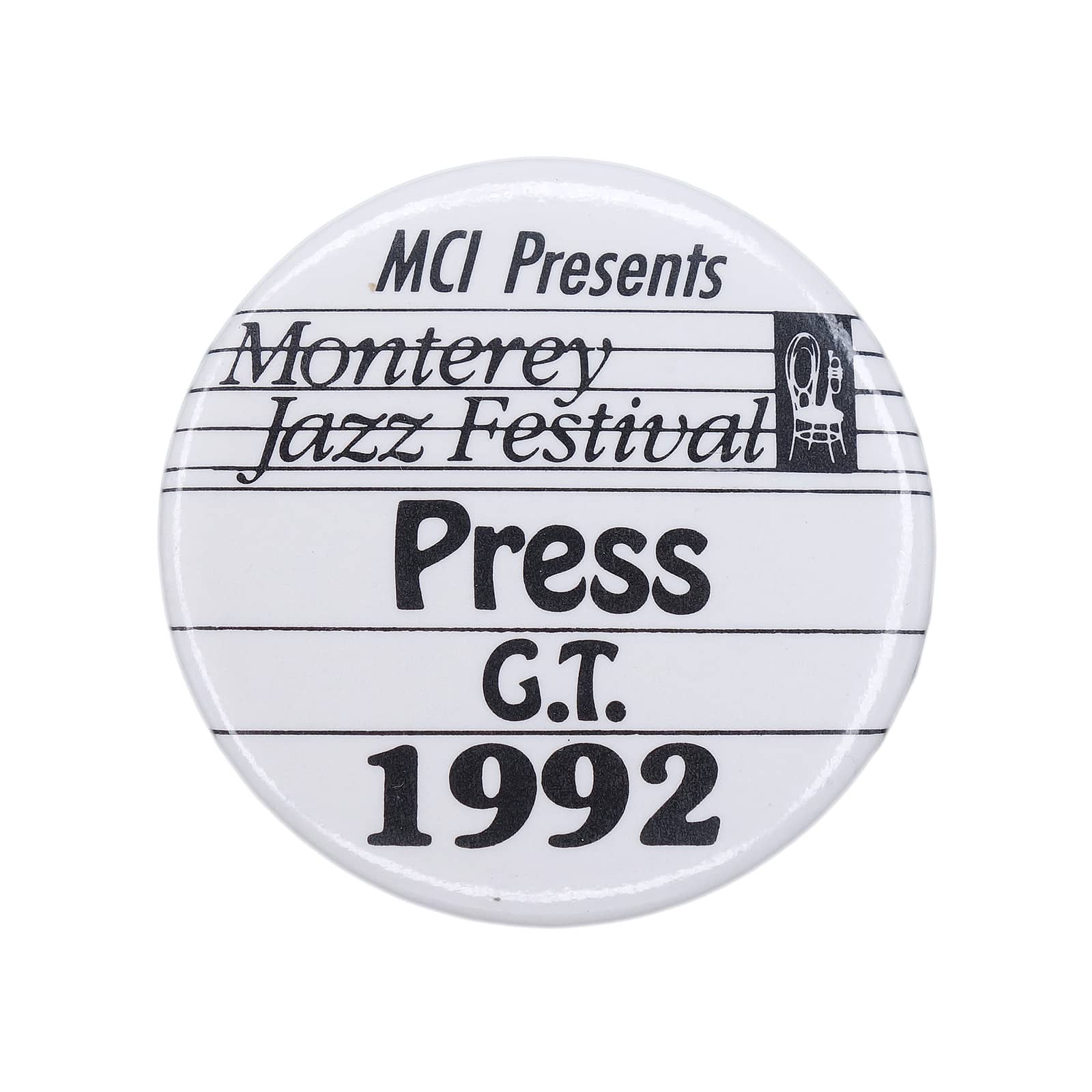 1992 Monterey Jazz Festival 缶バッジ モントレー・ジャズ・フェスティバル