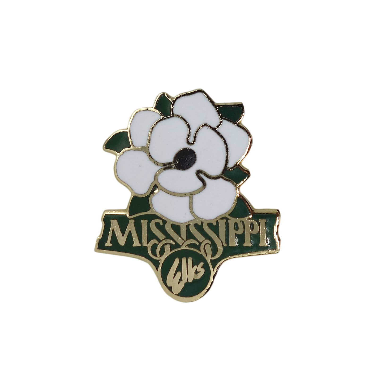 Elks エルクス 花 ピンズ MISSISSIPPI 留め具付き