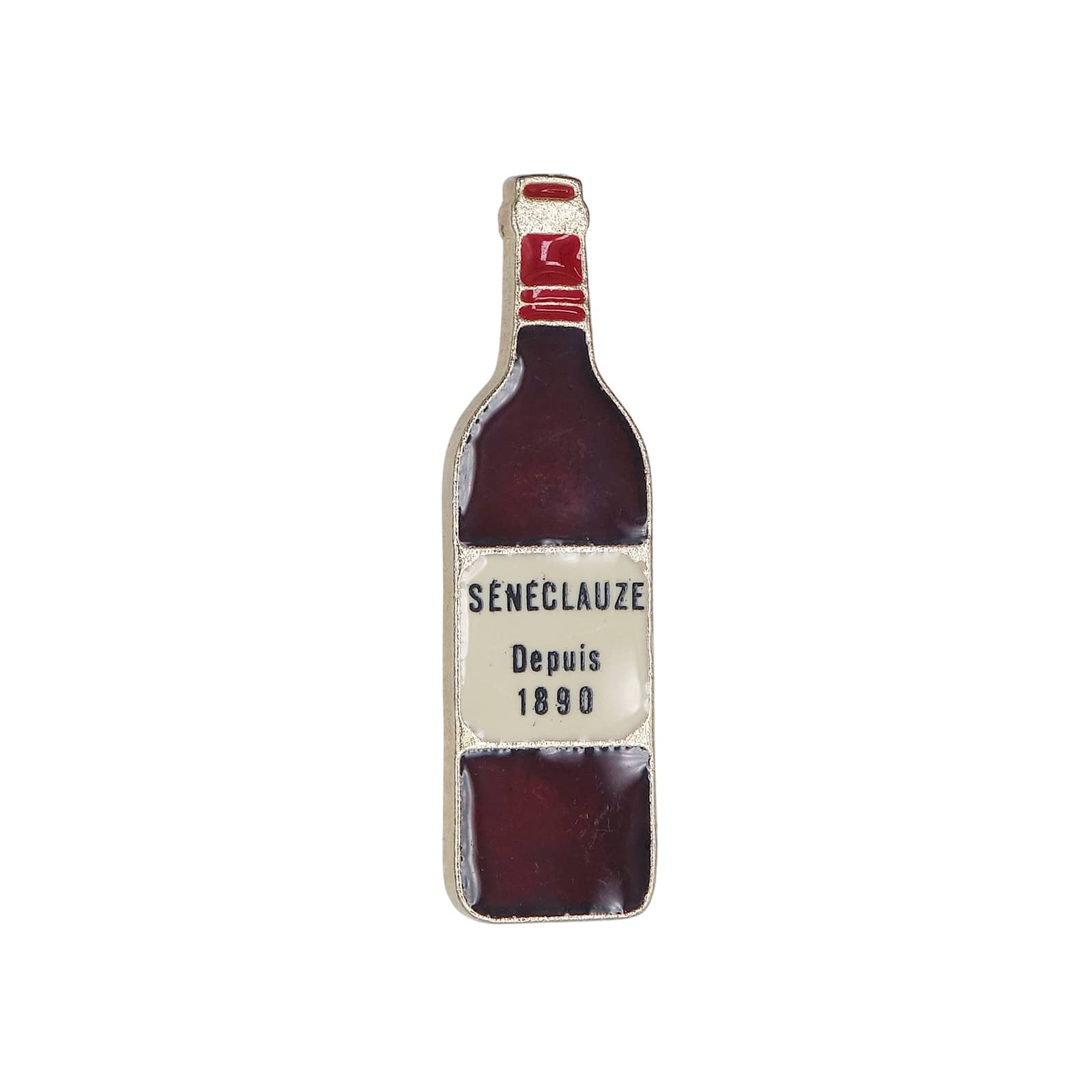 SENECLAUZE ワイン ボトル型 ピンズ 酒 ワインレッド