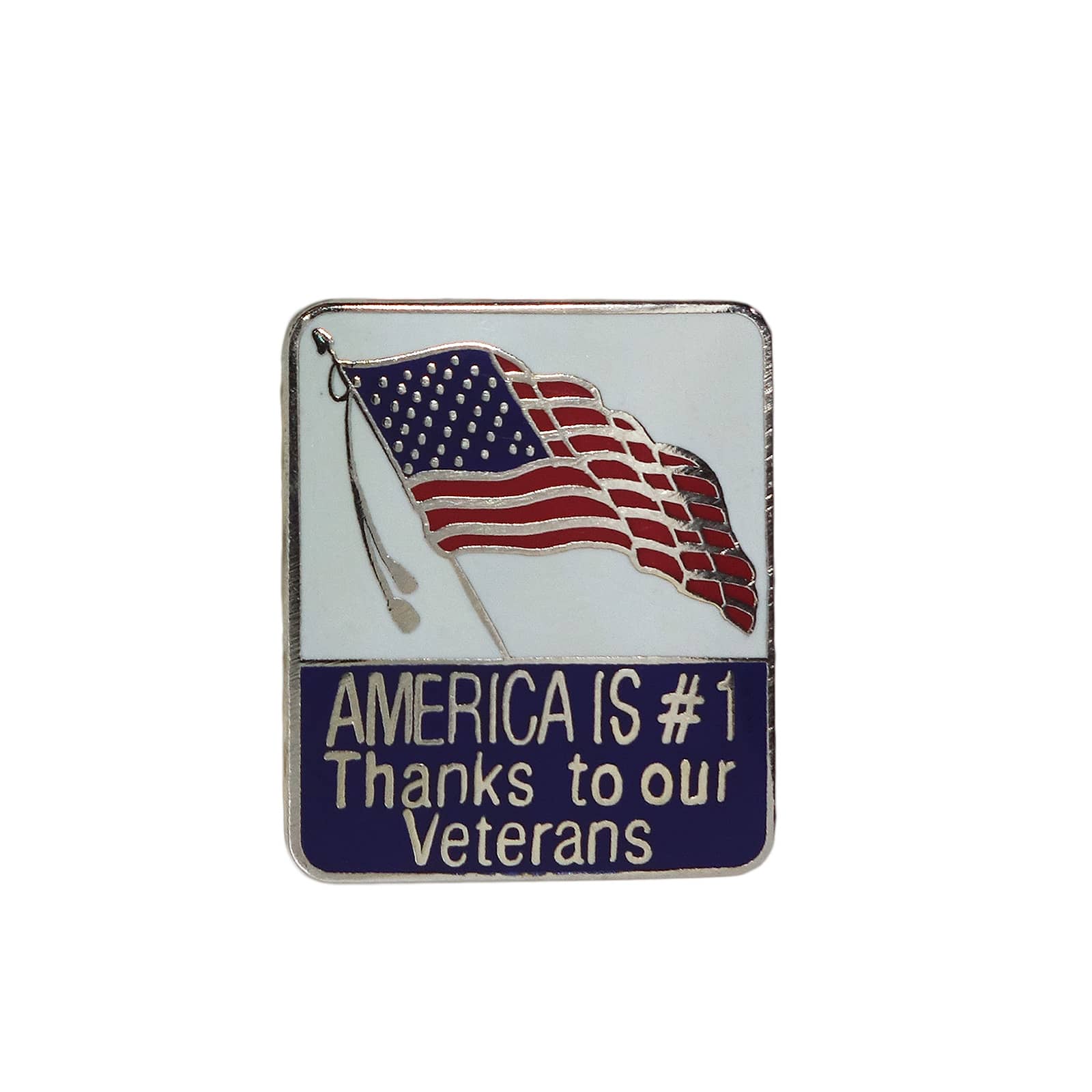 AMERICA IS #1 ピンズ Thanks to our Veterans 留め具付き