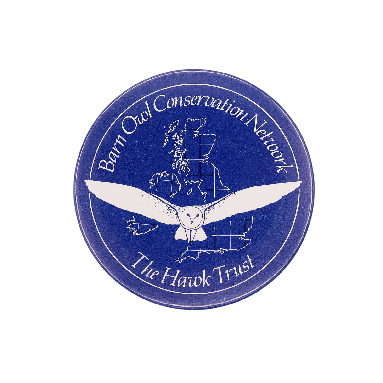The Hawk Trust 猛禽類保護団体 BOCN メンフクロウ保護ネットワーク 缶バッジ