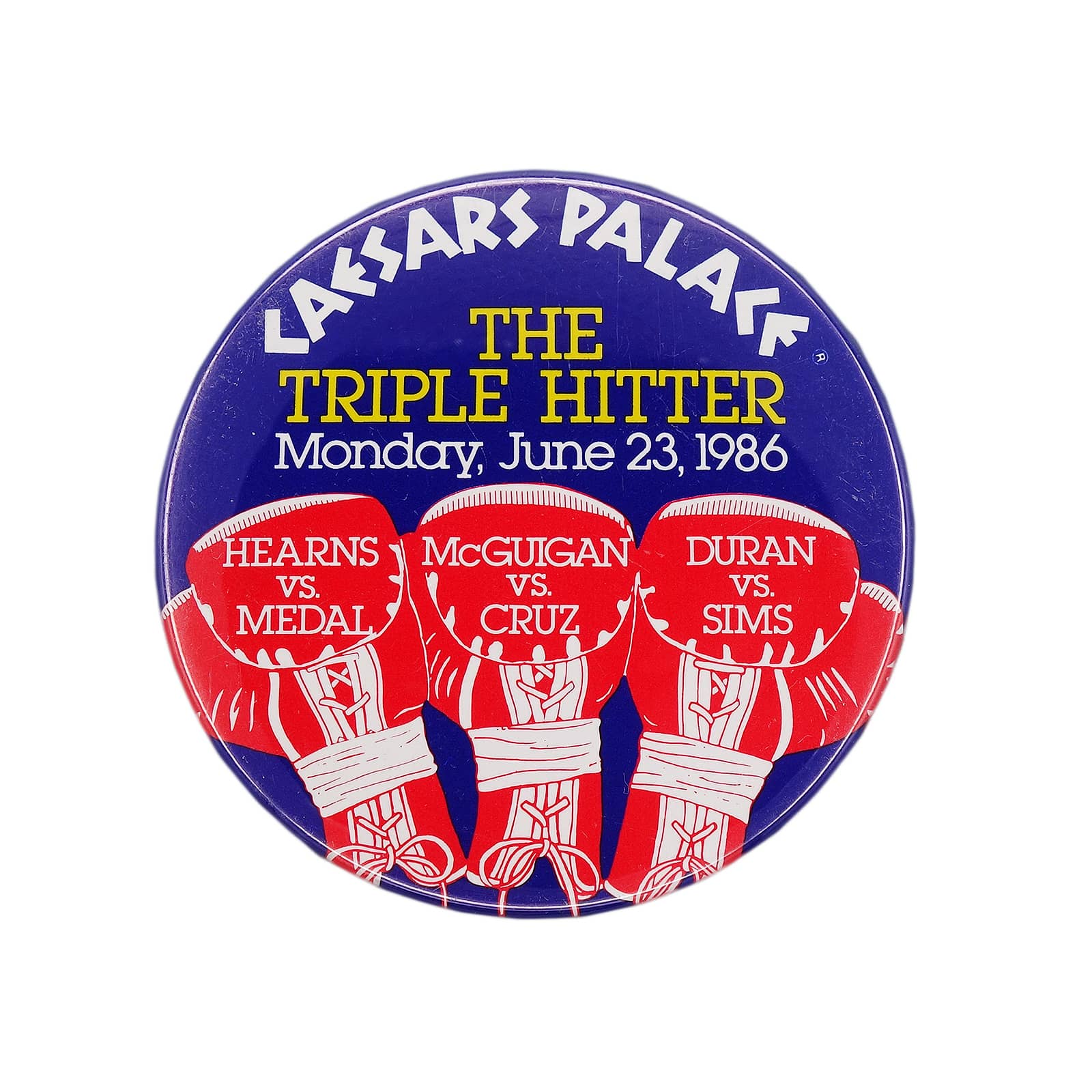 The Triple Hitter ボクシングイベント 缶バッジ CAESARS PALACE