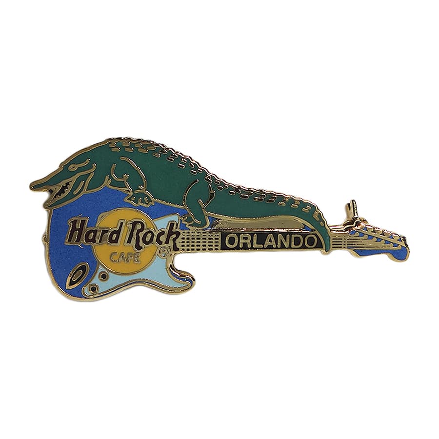 Hard Rock CAFE ギター ブローチ ハードロックカフェ ORLANDO ワニ