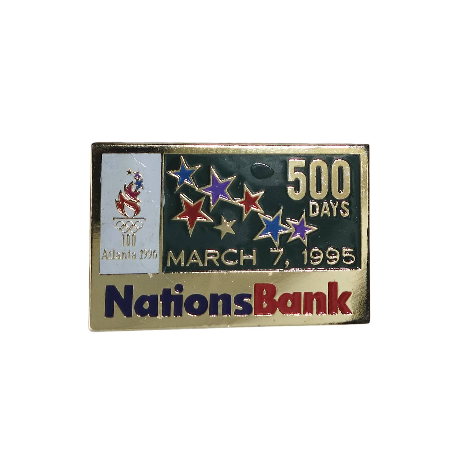 1996年 アトランタオリンピック ピンズ 五輪 Nations Bank 留め具付き